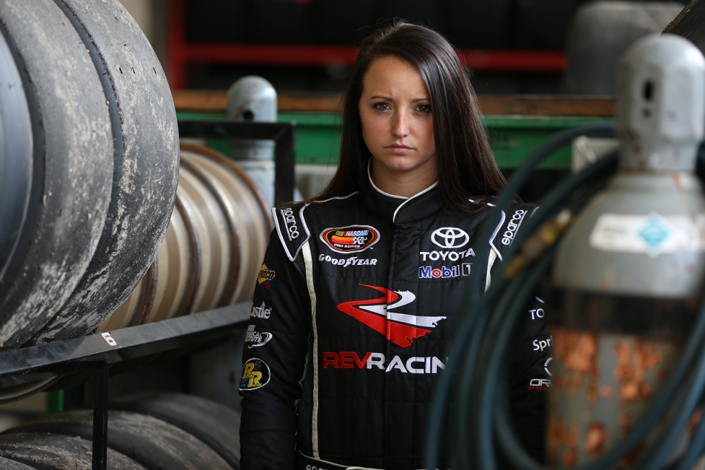 Kenzie means serious business when she's dropping the hammer in her car. (Photo Courtesy of Rev Racing)