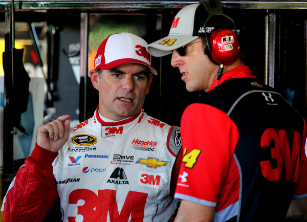 Jeff Gordon is like, "Alan Gustafson, look at me when I'm talking to you!"
