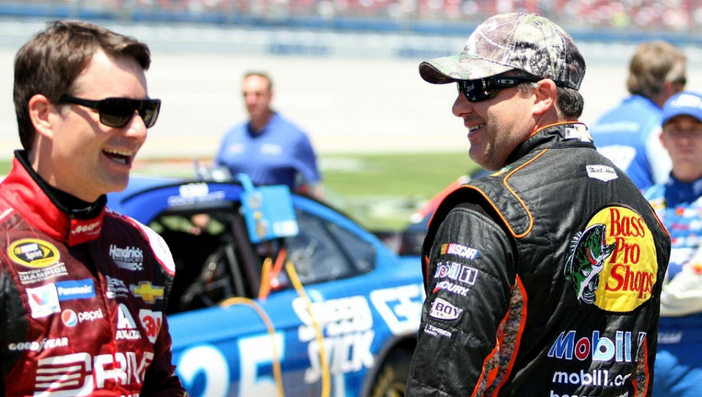 At one point, Jeff Gordon got Tony Stewart on the phone line during last Sunday's Daytona 500.