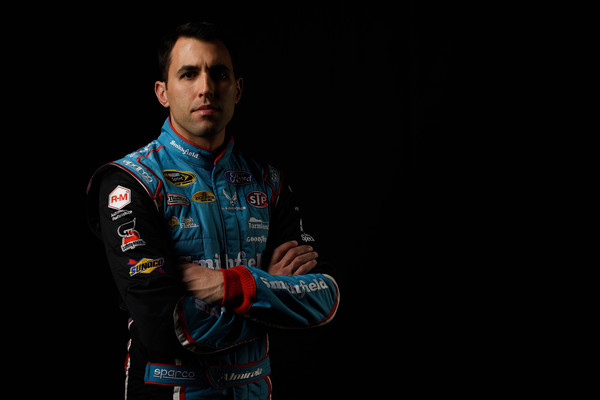 The photography studio couldn't quite afford the lighting...but Aric Almirola's having a bright start to 2016.