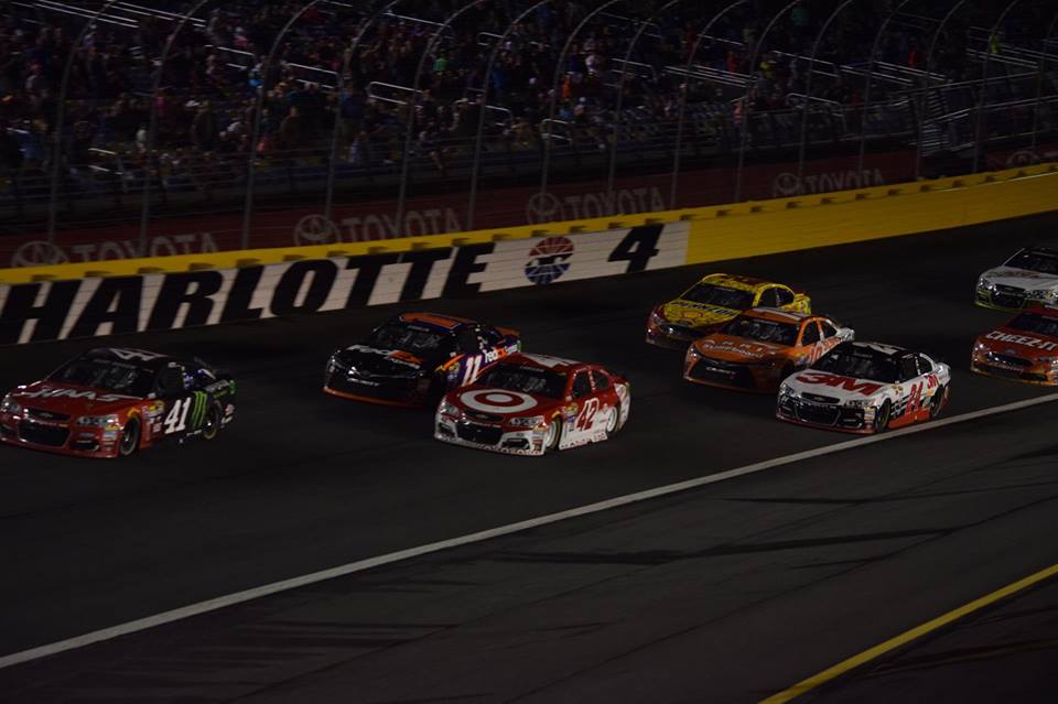 Three wide at Charlotte isn't for the weak. (Photo Credit: Zach Darrow)