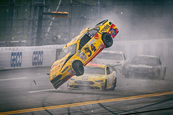 Chris Buescher had a ride that was more than he bargained for at Talladega.