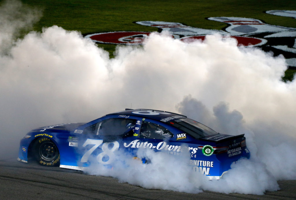 Clearly, Martin Truex Jr was on the gas at Kansas.  Who was on the brakes in the heartland? (Photo by Sean Gardner/Getty Images)