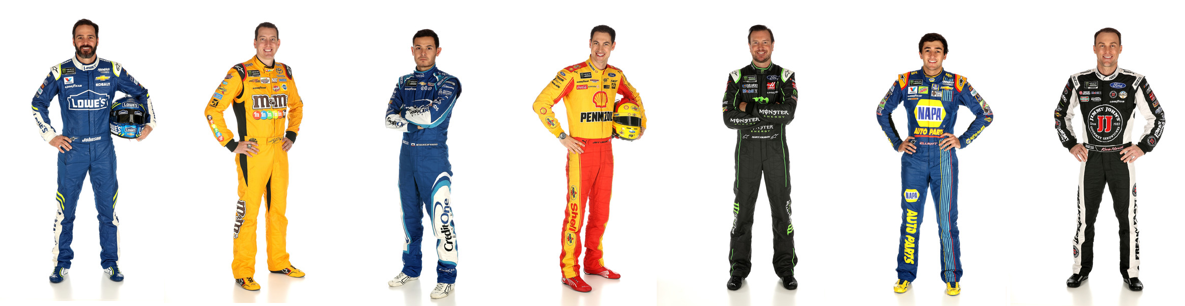 Which of these seven smiles at Dover's Victory Lane?