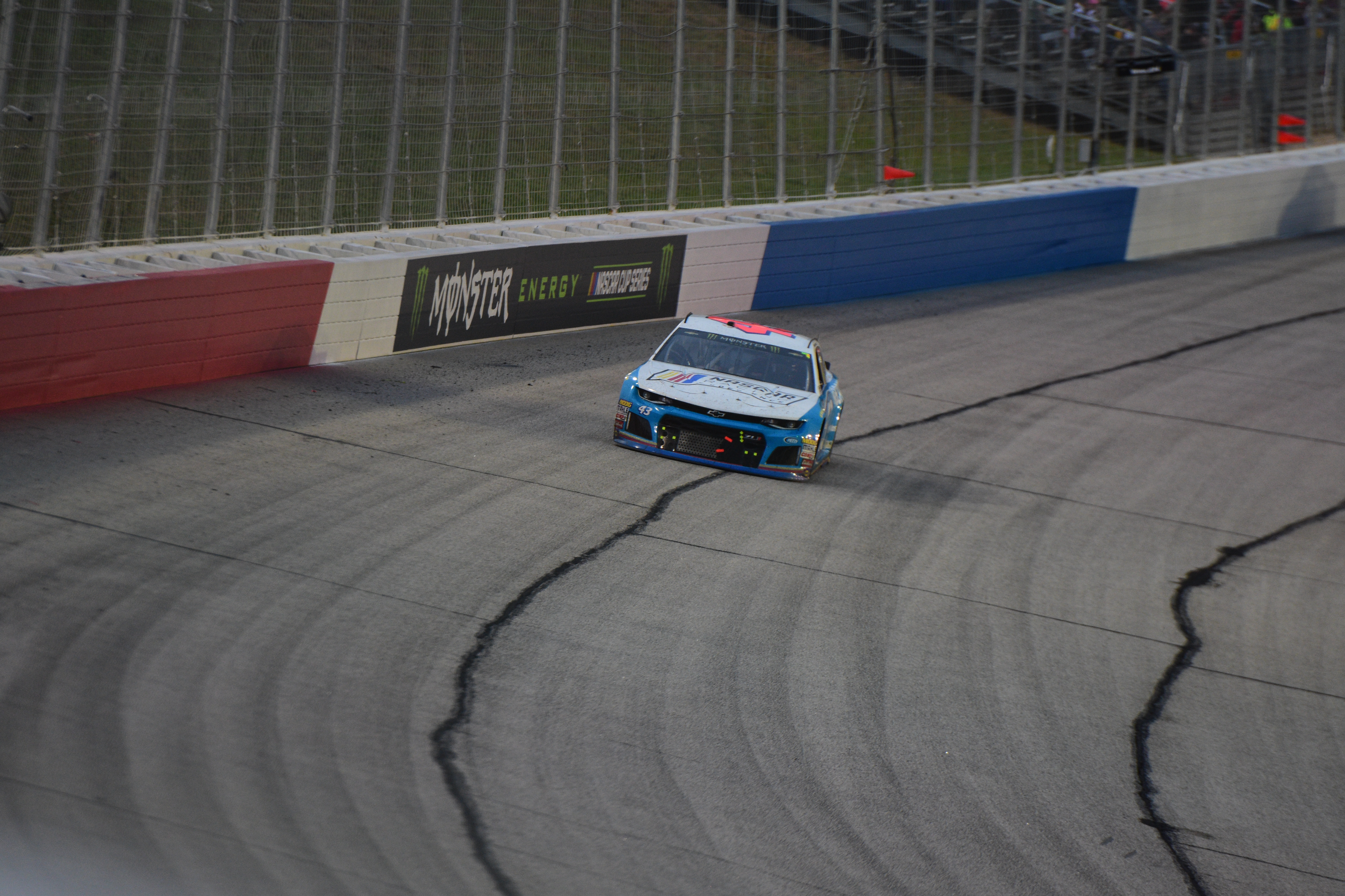 Bubba Wallace was having a decent day at Atlanta until late race problems. (Photo Credit: Zach Darrow/TPF)