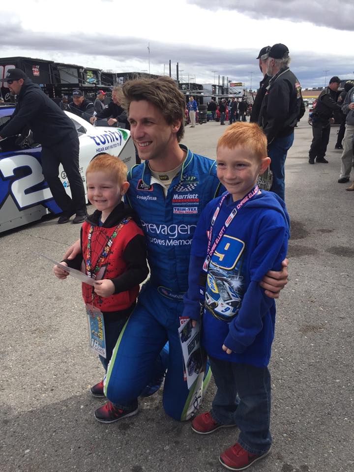 No matter how a race goes, Josh Bilicki always makes time with race fans of all ages.