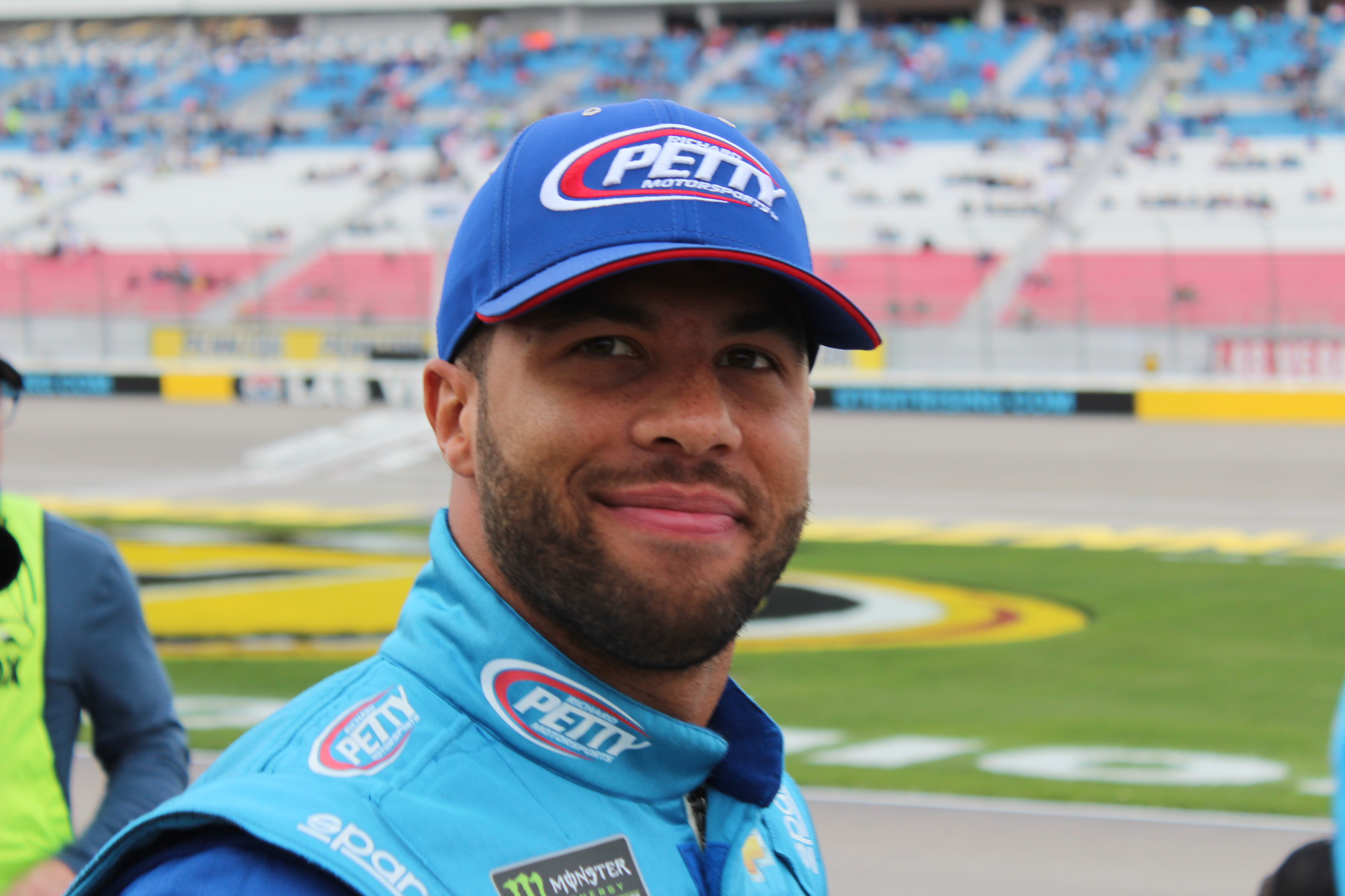 Resilient and optimistic, Bubba Wallace keeps his head up with his No. 43 team's progress. (Photo Credit: Jose L. Acero Jr/TPF)