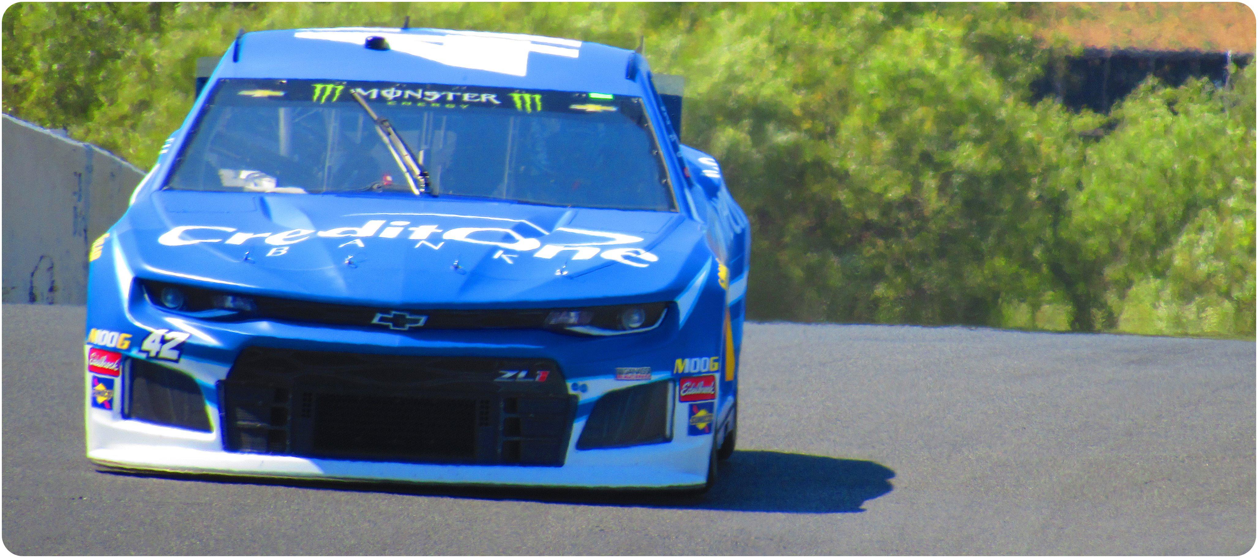 Pole sitter Kyle Larson wants a win in today's Toyota/Save Mart 350 at Sonoma! (Photo Credit: Boer83)