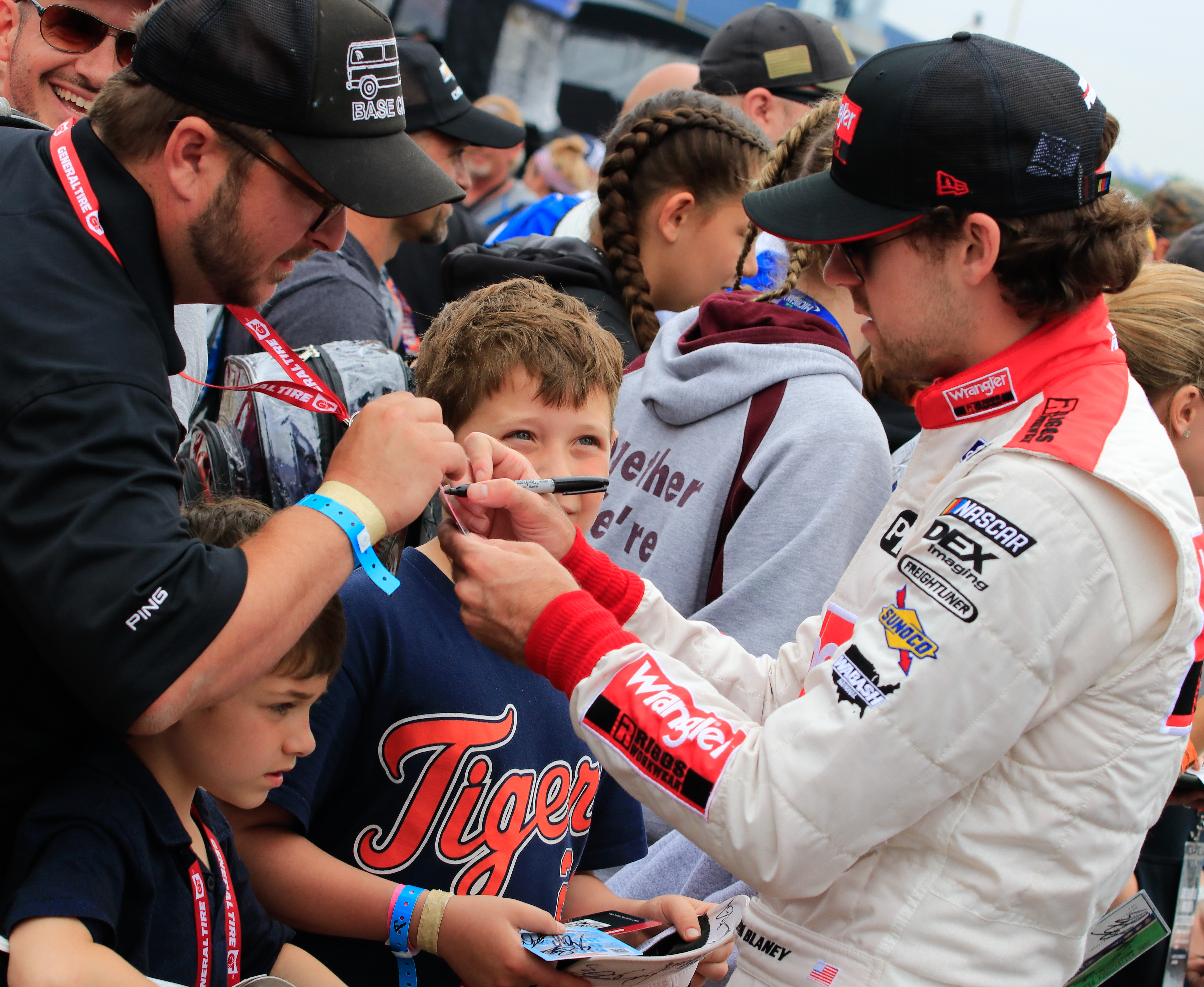 Truly, Blaney shows his love to Blaniacs and various NASCAR fans at Michigan. (Photo Credit: Stephen Conley/TPF)