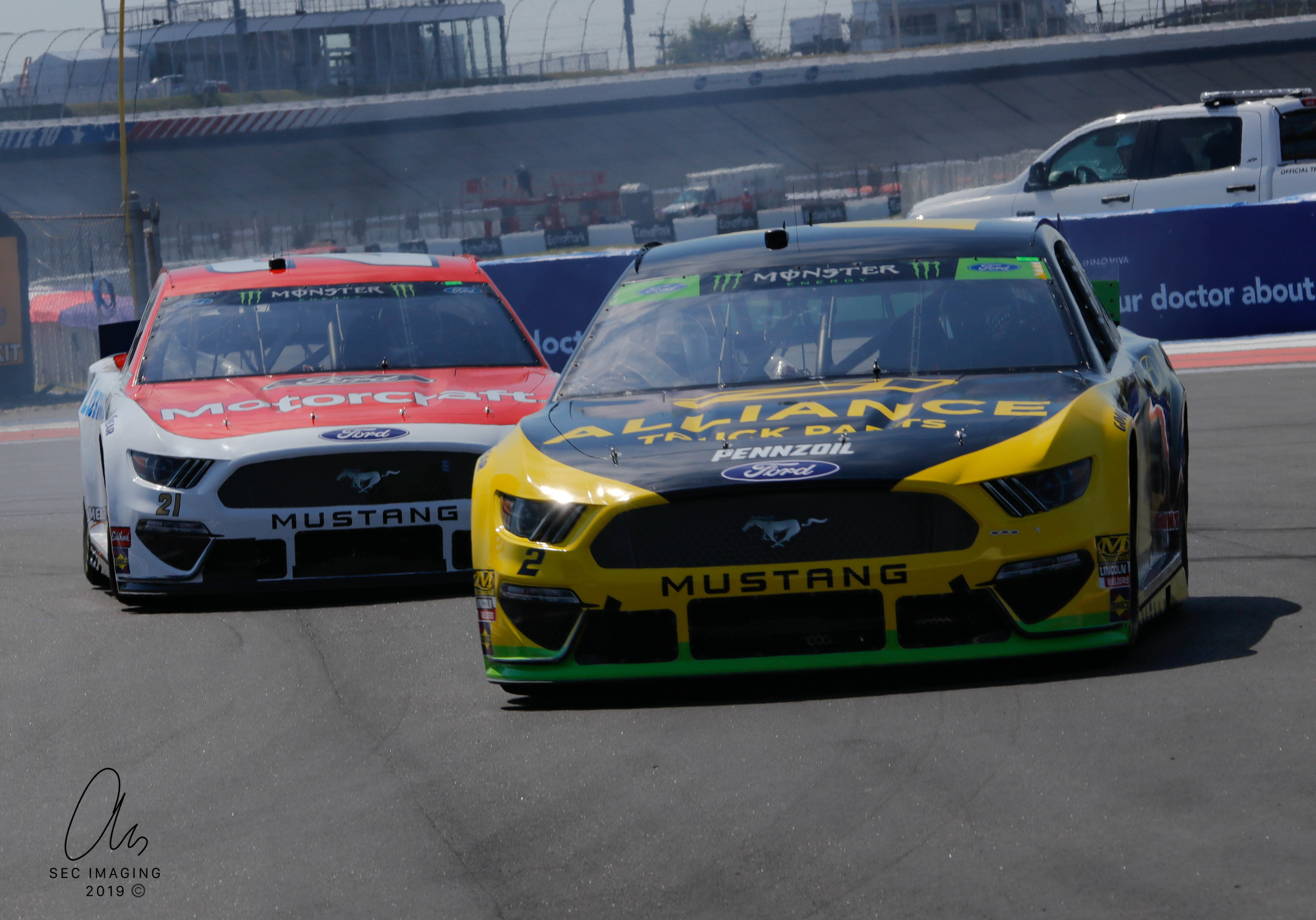 Could Team Penske or its affiliate, the Wood Brothers Racing team, win at the ROVAL? (Photo Credit: Stephen Conley/TPF)