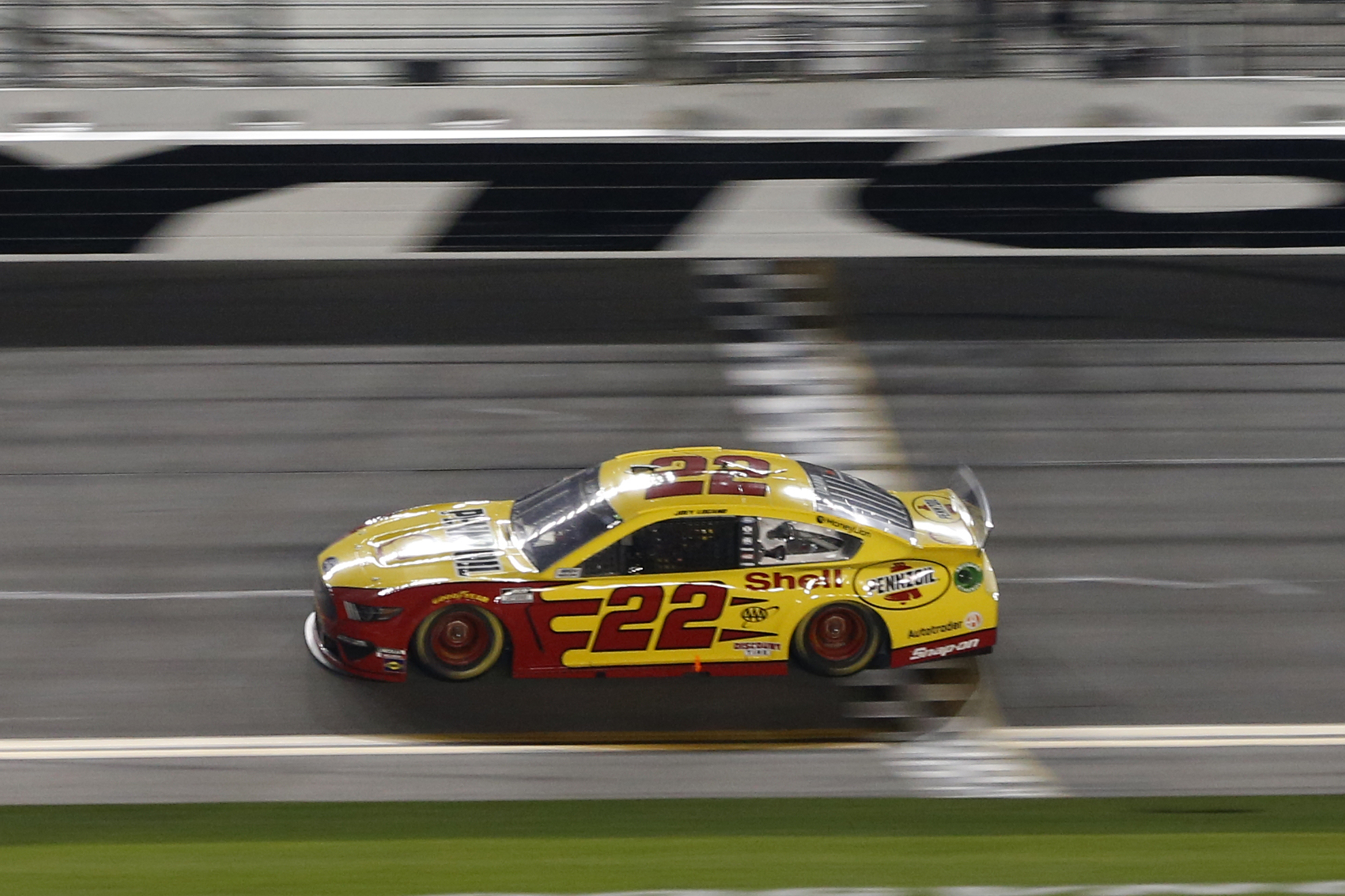 Consistently, Joey Logano overcomes adversities as evident last Sunday at Las Vegas. (Photo by Brian Lawdermilk/Getty Images)