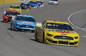 No doubt, Joey Logano must like his chances with tonight's South Point 400. (Photo Credit: Matt Sullivan/Getty Images)