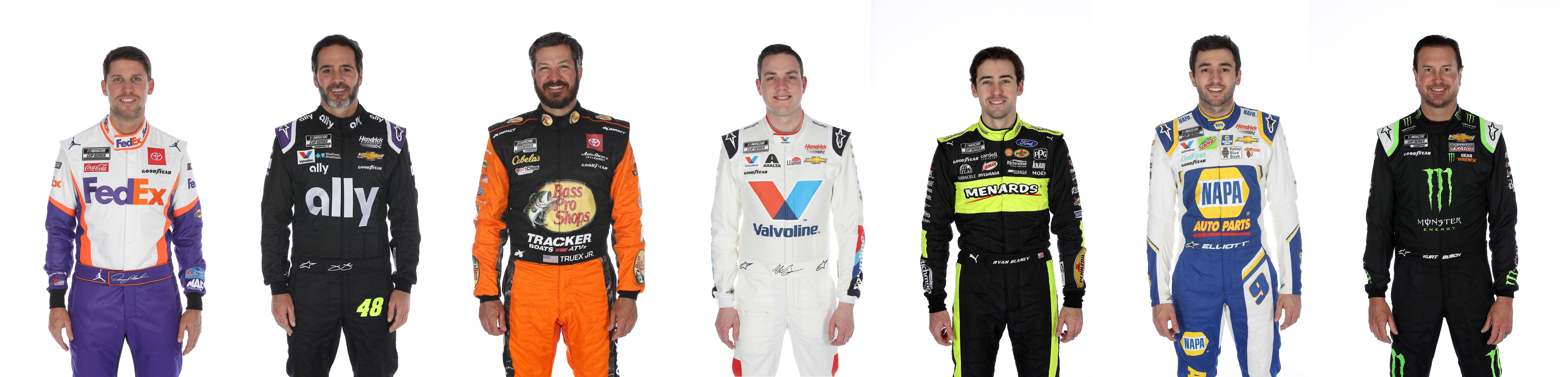 Well, one of these stock car heroes will win a grandfather clock, eh?