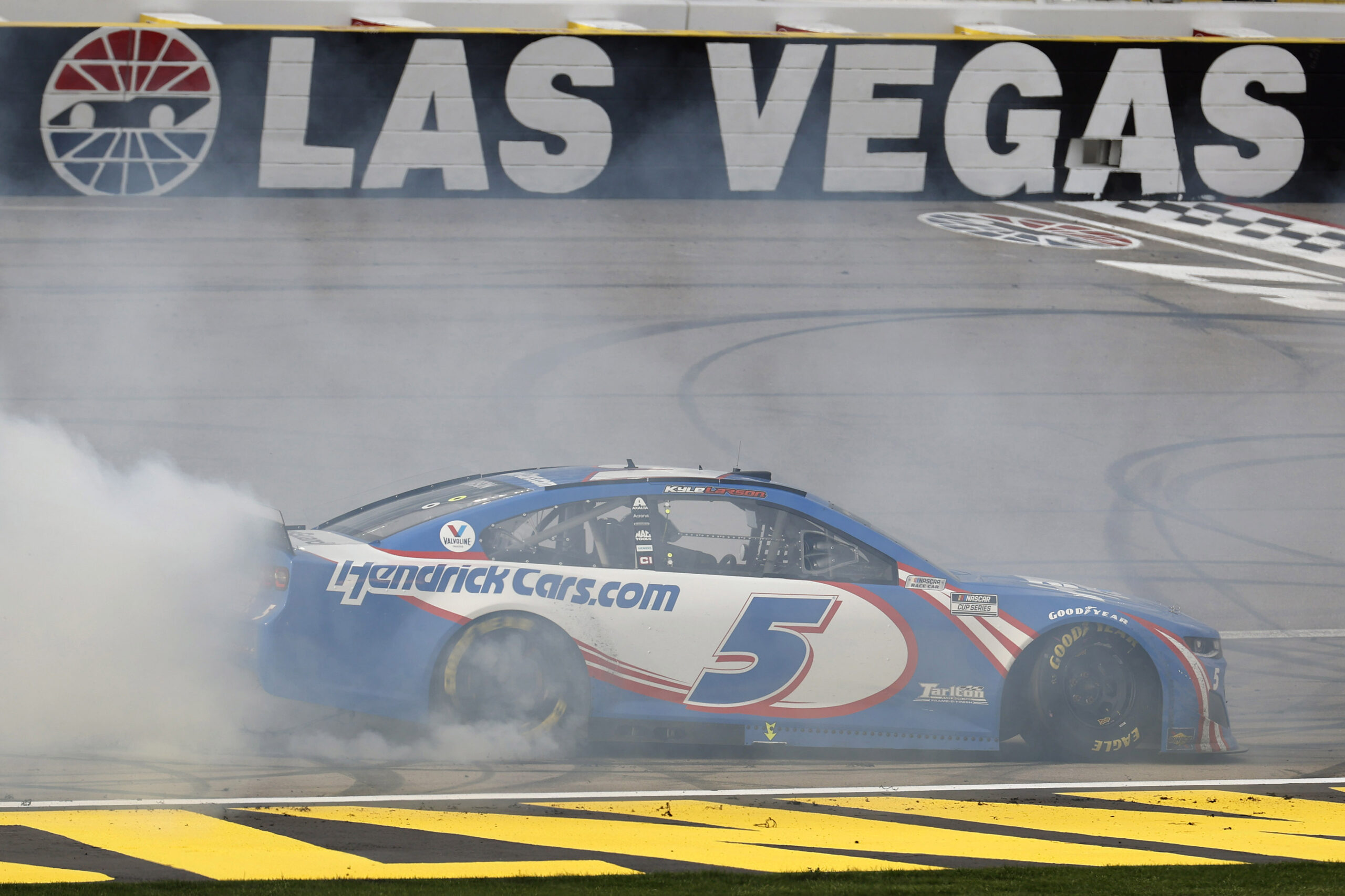 Certainly, Larson enjoyed his victory at Las Vegas. (Photo: Hendrick Motorsports)