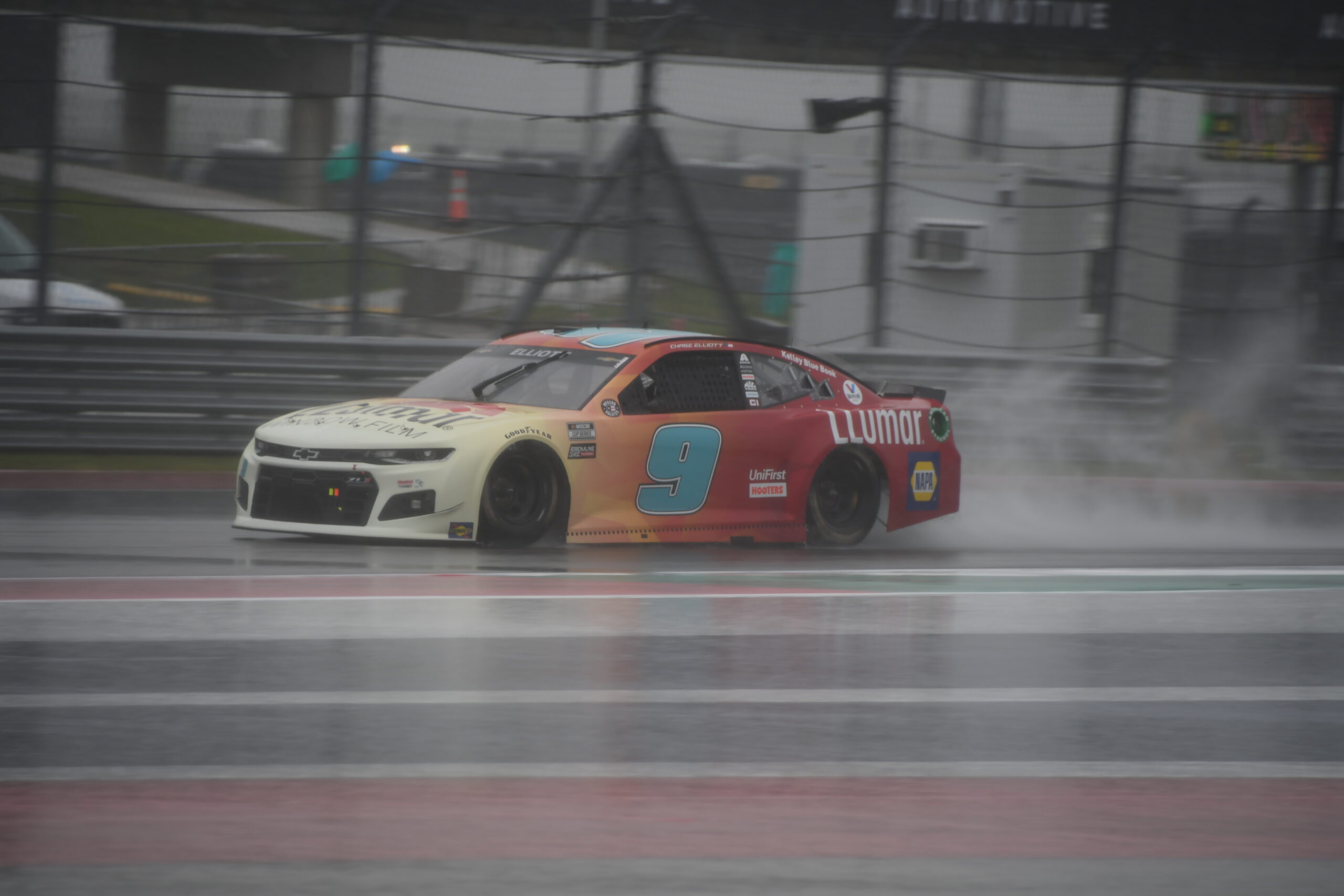 In contrast to typical races, Chase Elliott carved his way to victory at a soggy COTA. (Photo: Sean Folsom/The Podium Finish)