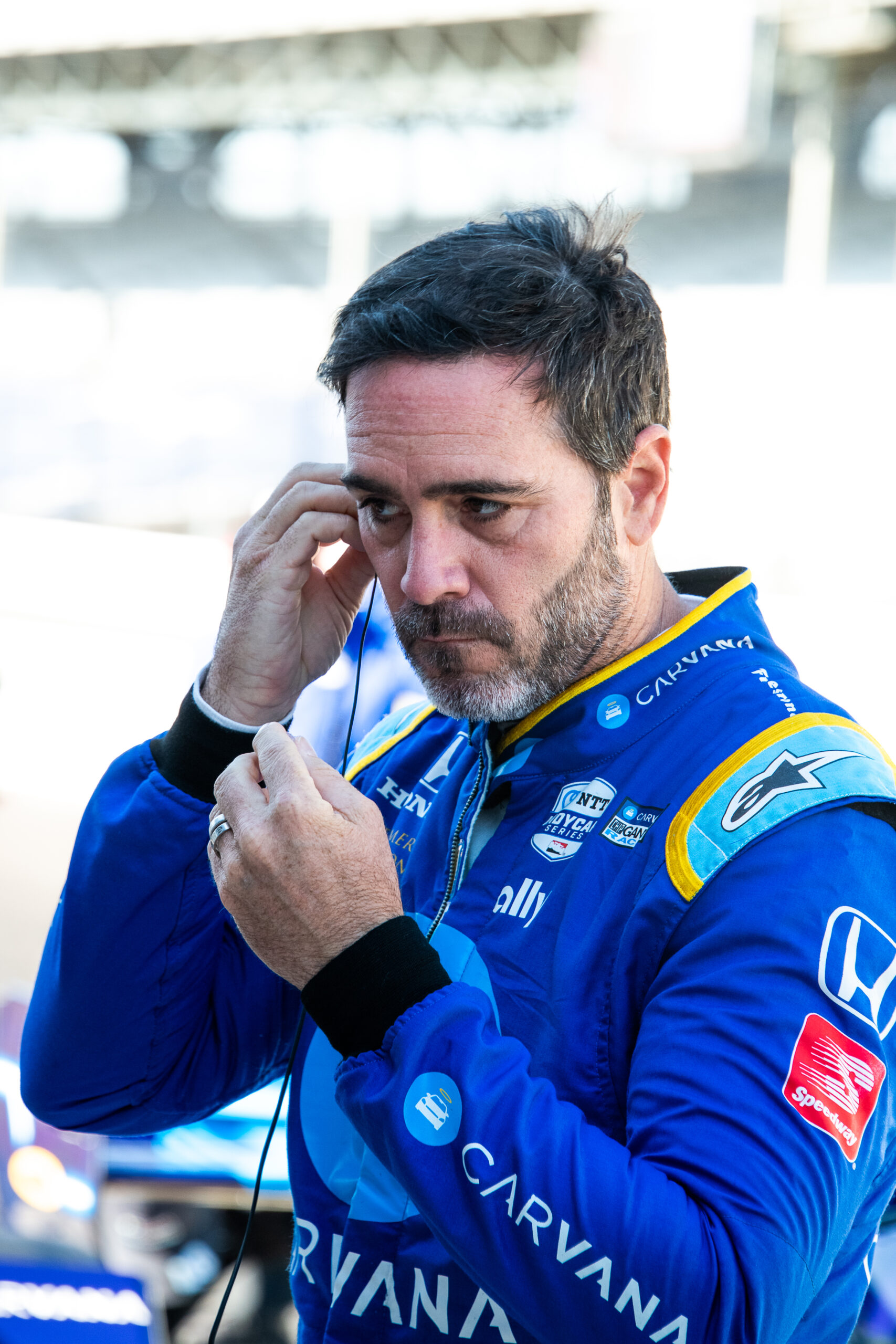Nevertheless, Johnson appreciates the words from a newly drafted NFL player. (Photo: Doug Matthews/INDYCAR)