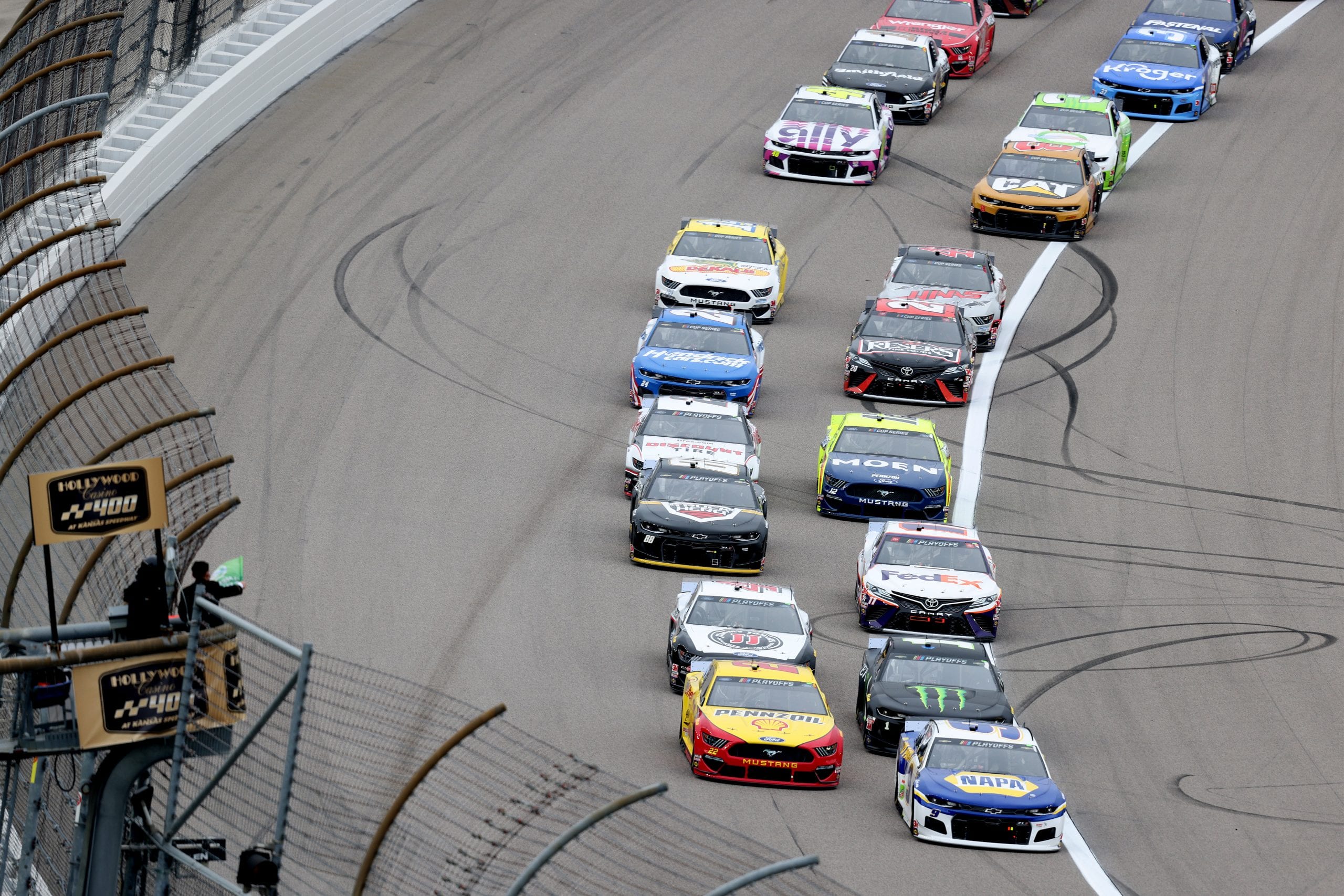 All in all, Sunday's Buschy McBusch 400 at Kansas could be quite exciting. (Photo: Jamie Squire/Getty Images)