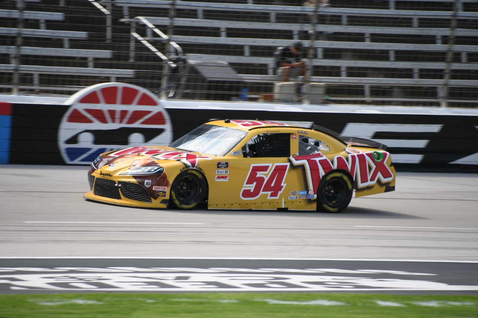 Of course, Kyle Busch enjoyed the powers of Twix's cookie crunch. (Photo: Sean Folsom/The Podium Finish)
