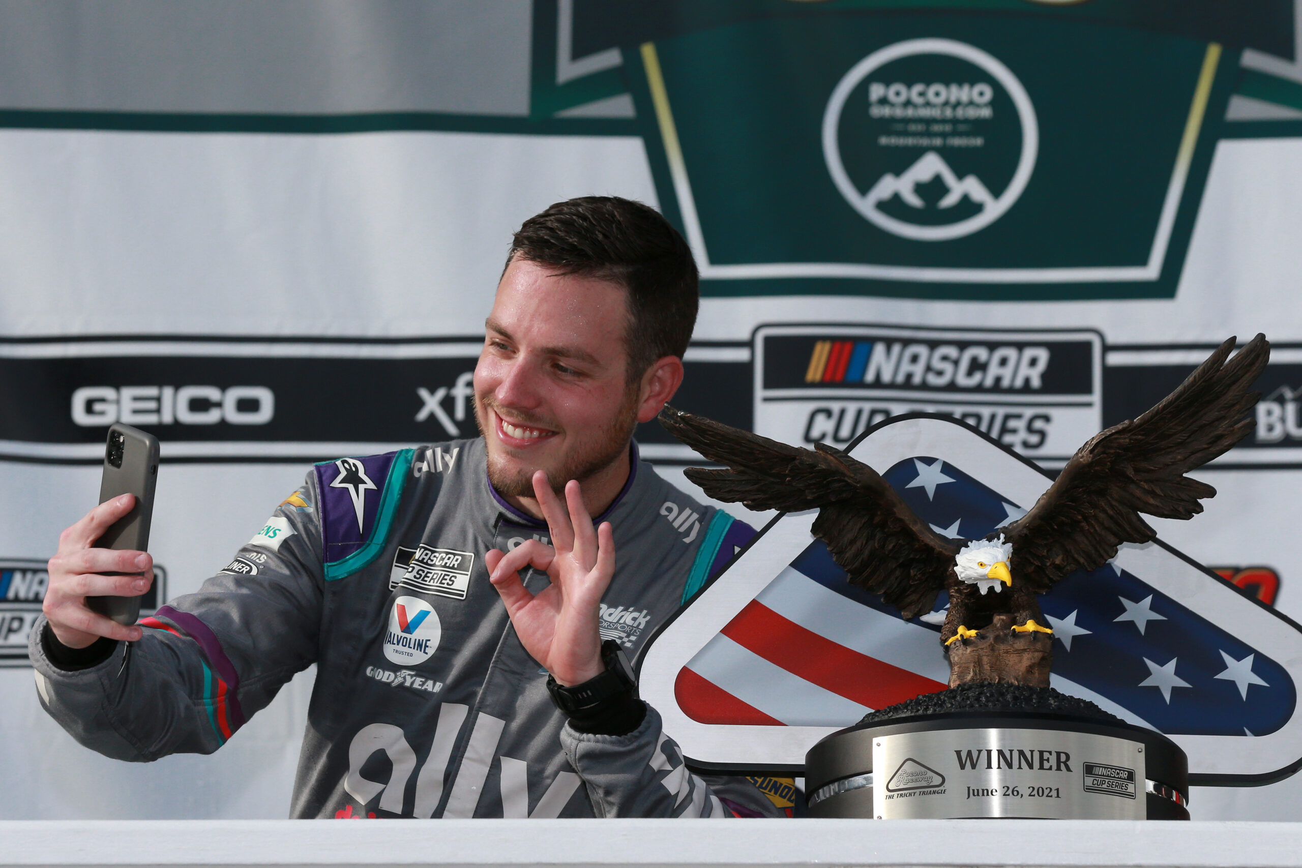 Smile, you are Alex Bowman! (Photo: Sean Gardner/Getty Images)