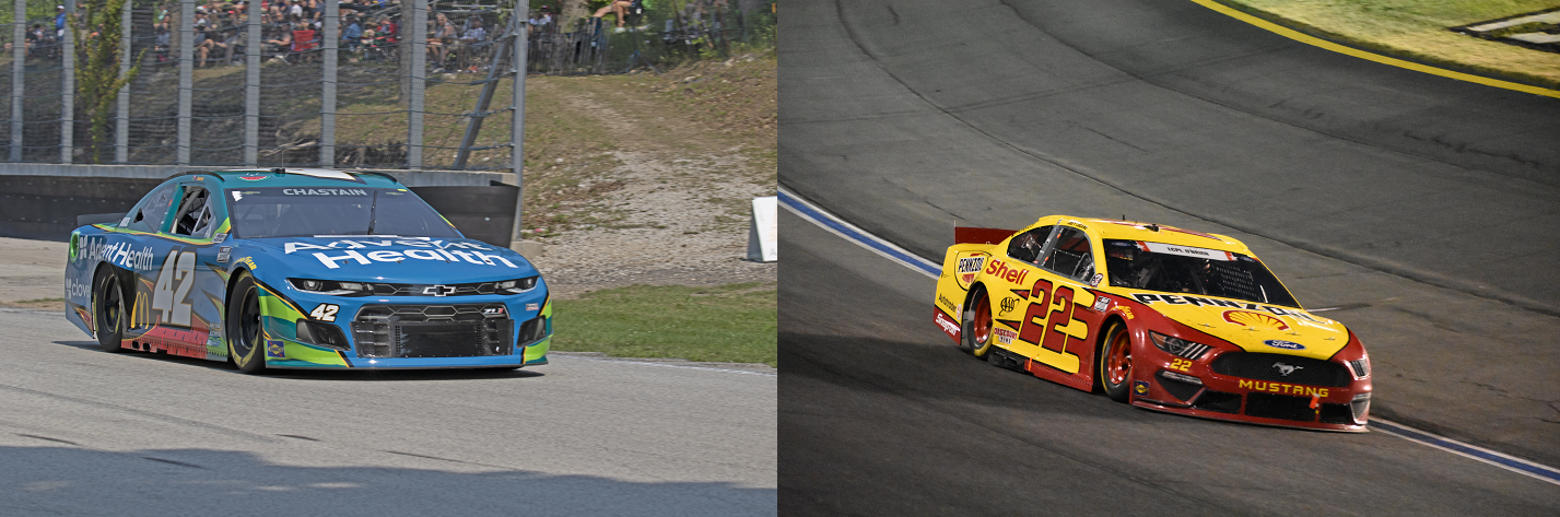 Ross Chastain and Joey Logano (Photo: Mike Moore and Michael Guariglia/The Podium Finish)