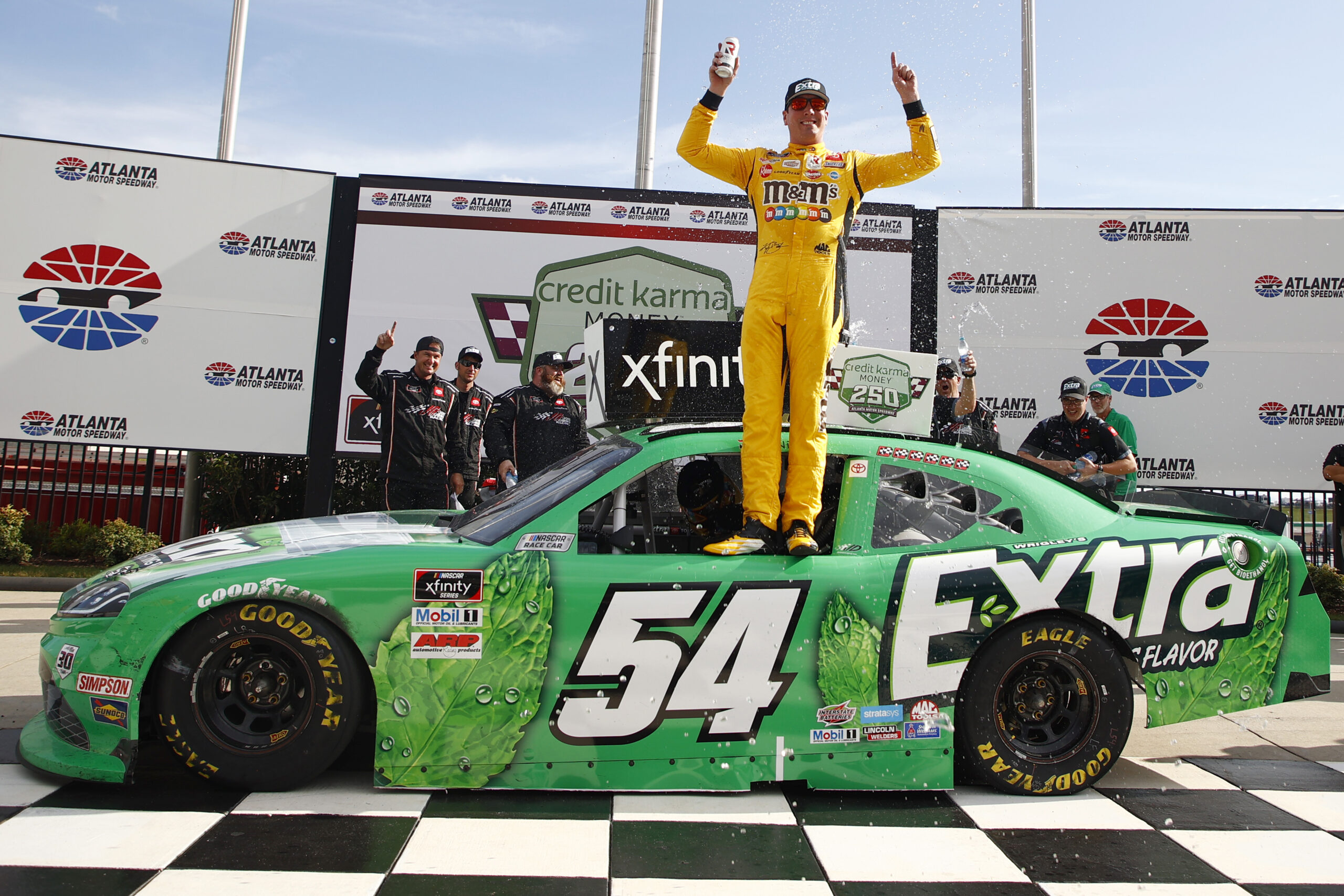 Ultimately, Kyle Busch scored his 102nd NASCAR XFINITY Series win. (Photo: Jared C. Tilton/Getty Images)