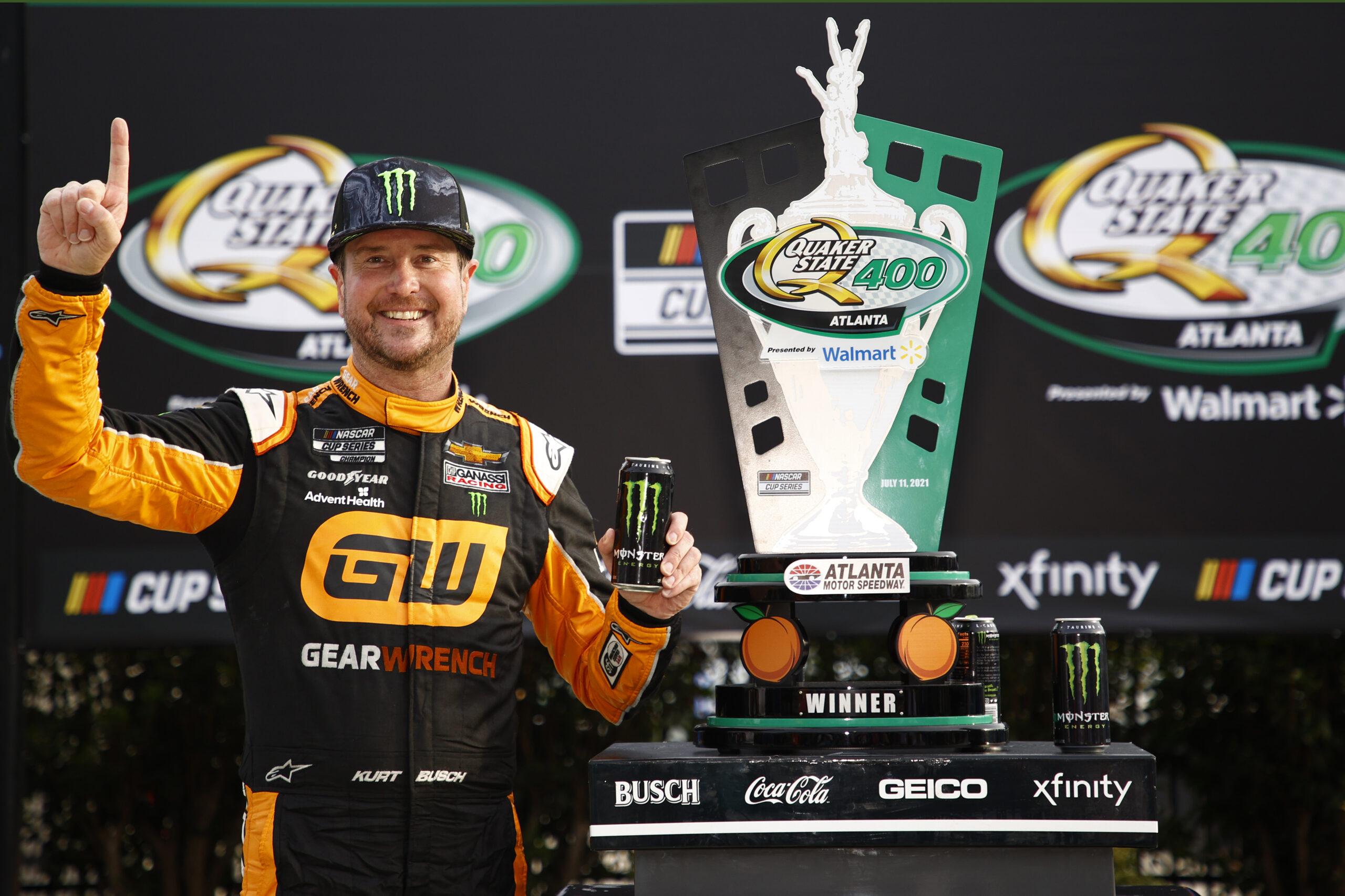 Chiefly, Kurt Busch reigned supreme in Sunday's Quaker State 400 at Atlanta. (Photo: Jared C. Tilton/Getty Images)