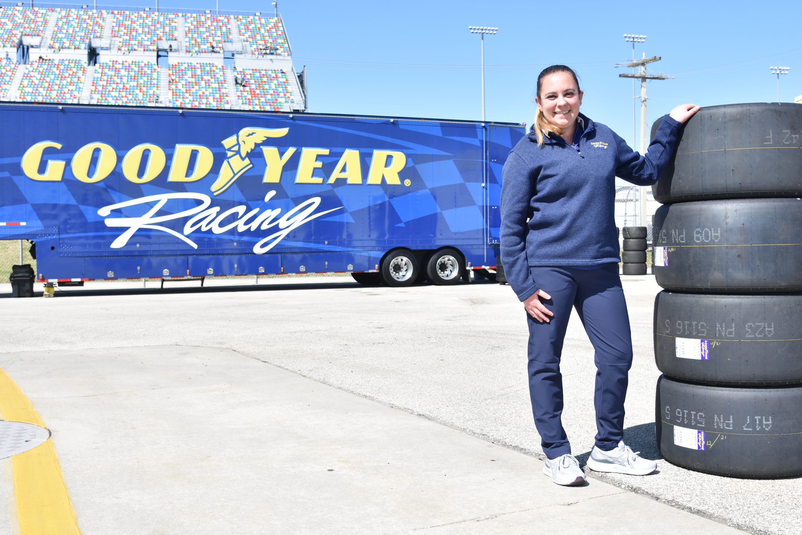 Samantha Bernard takes pride in her role as a tire compound engineer for Goodyear. (Photo: Luis Torres | The Podium Finish)