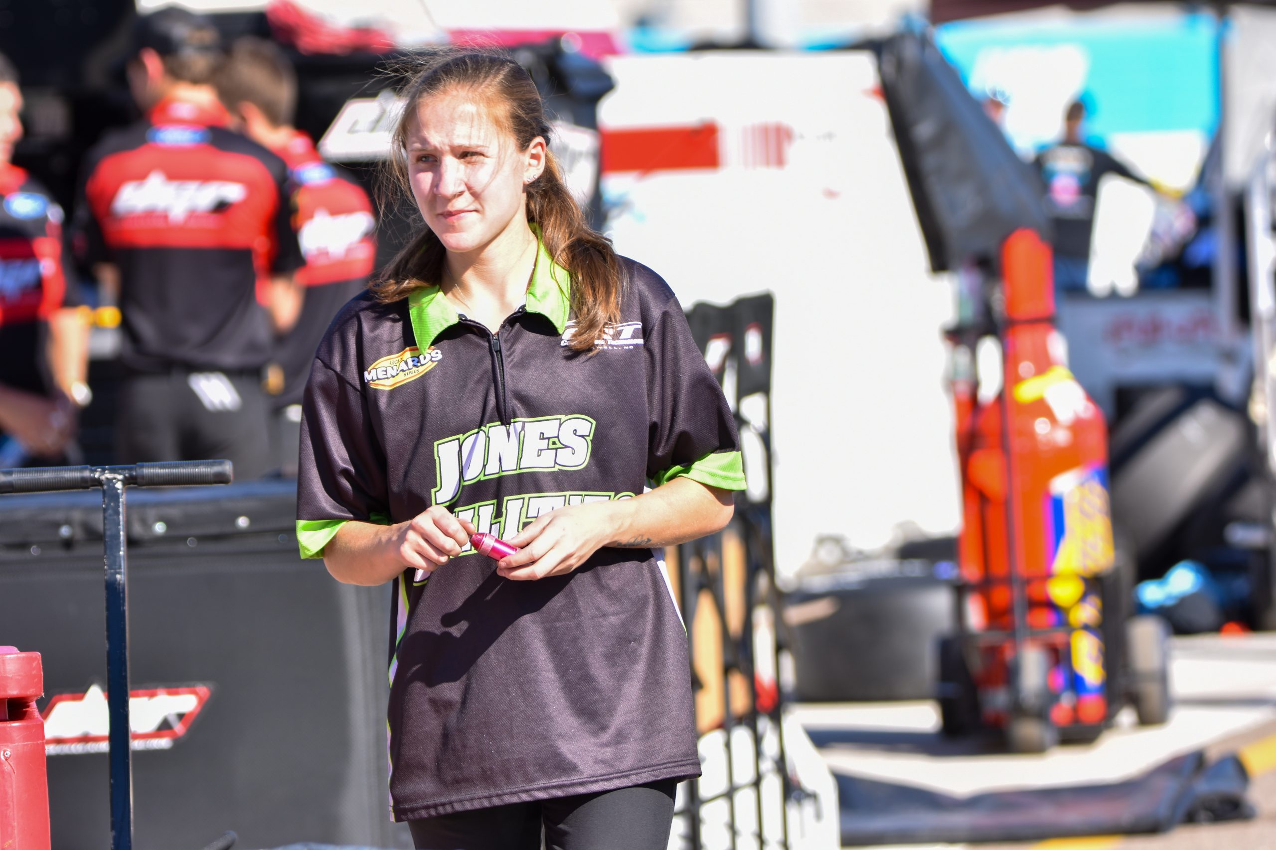 Slagle's always hard at work when she's at the track. (Photo: Luis Torres | The Podium Finish)