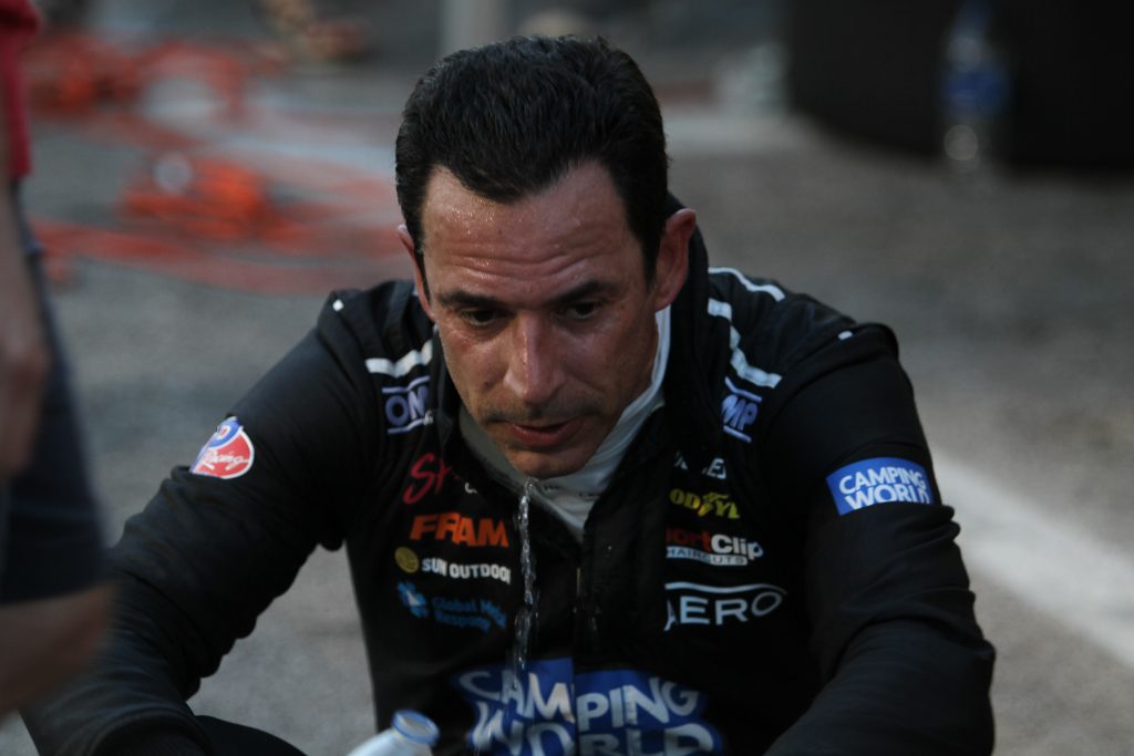 Sweat, sacrifice and sweet victory for Helio Castroneves at Five Flags. (Photo: SRX)