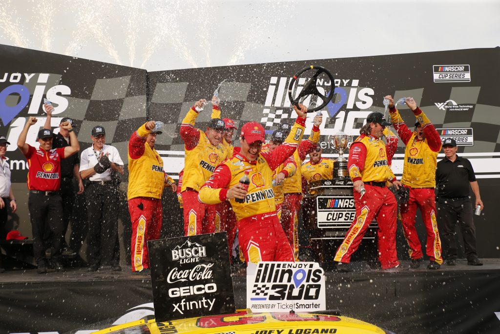 Joey Logano assured himself of a Playoff berth after a winning day at Gateway. (Photo: Stephen Conley | The Podium Finish)