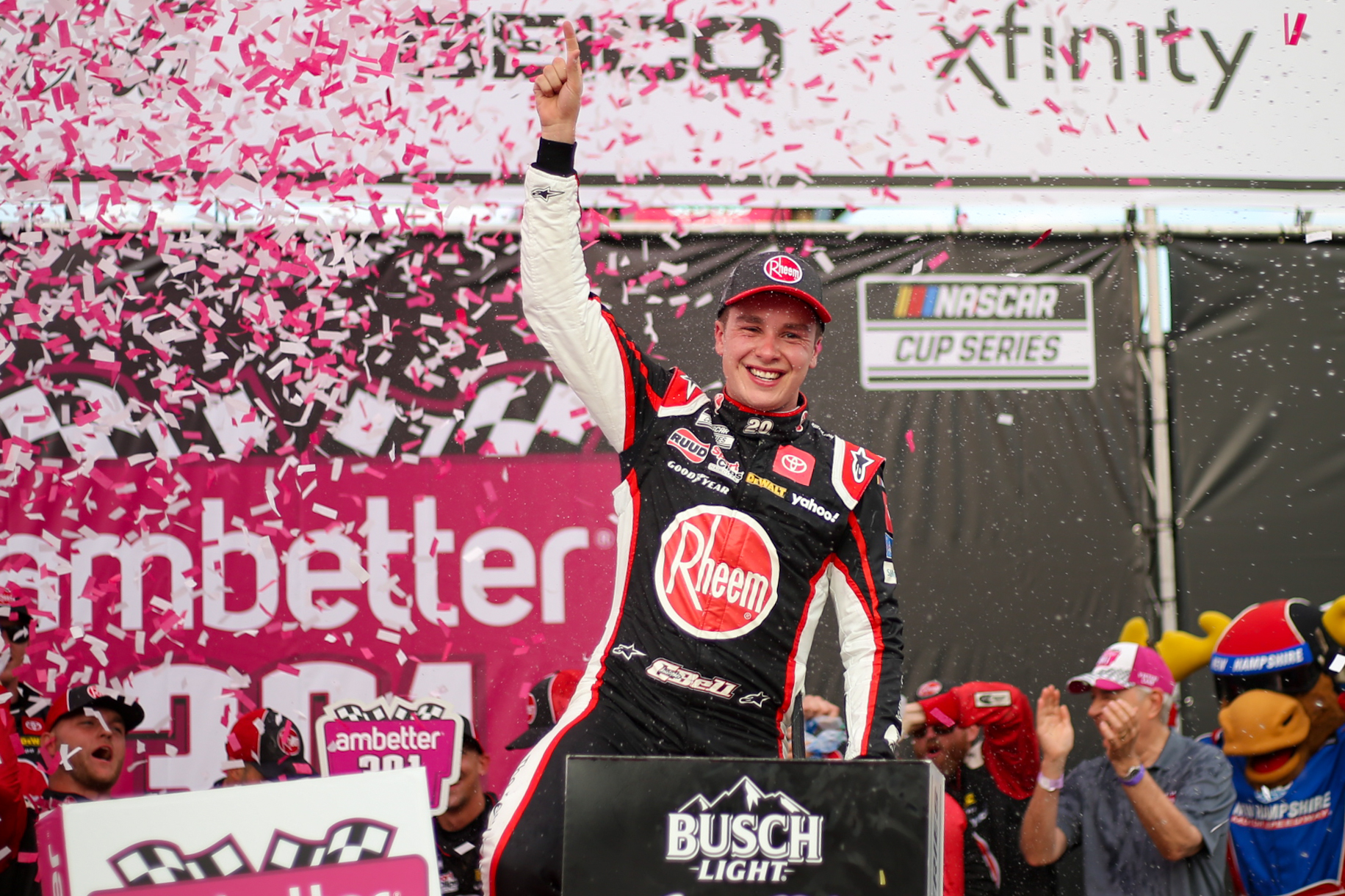 Christopher Bell celebrates a wicked victory at New Hampshire Motor Speedway. (Photo: Sam Draiss | The Podium Finish)