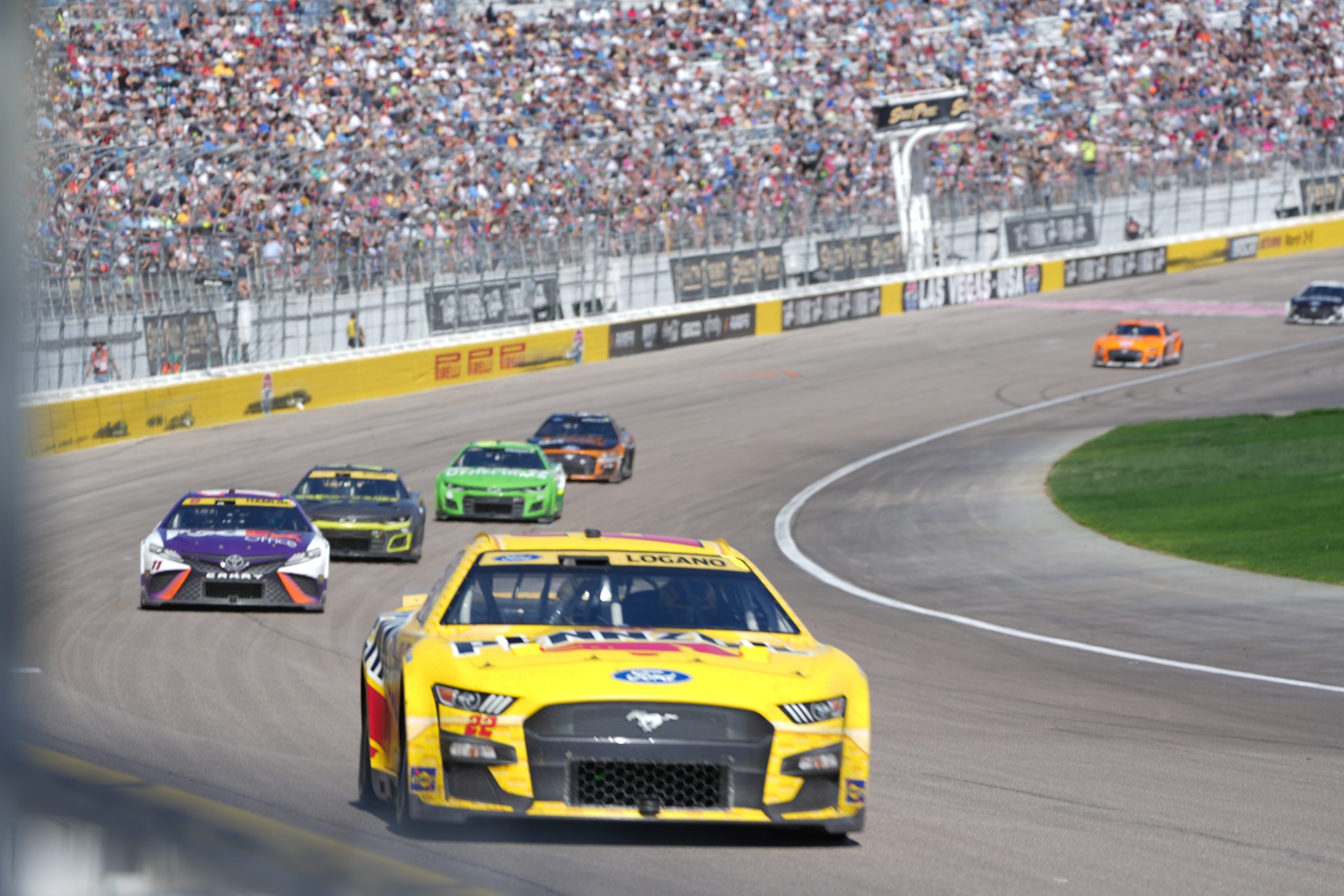 Early on, Logano scored some "life insurance" or stage points. (Photo: Christopher Vargas | The Podium Finish)
