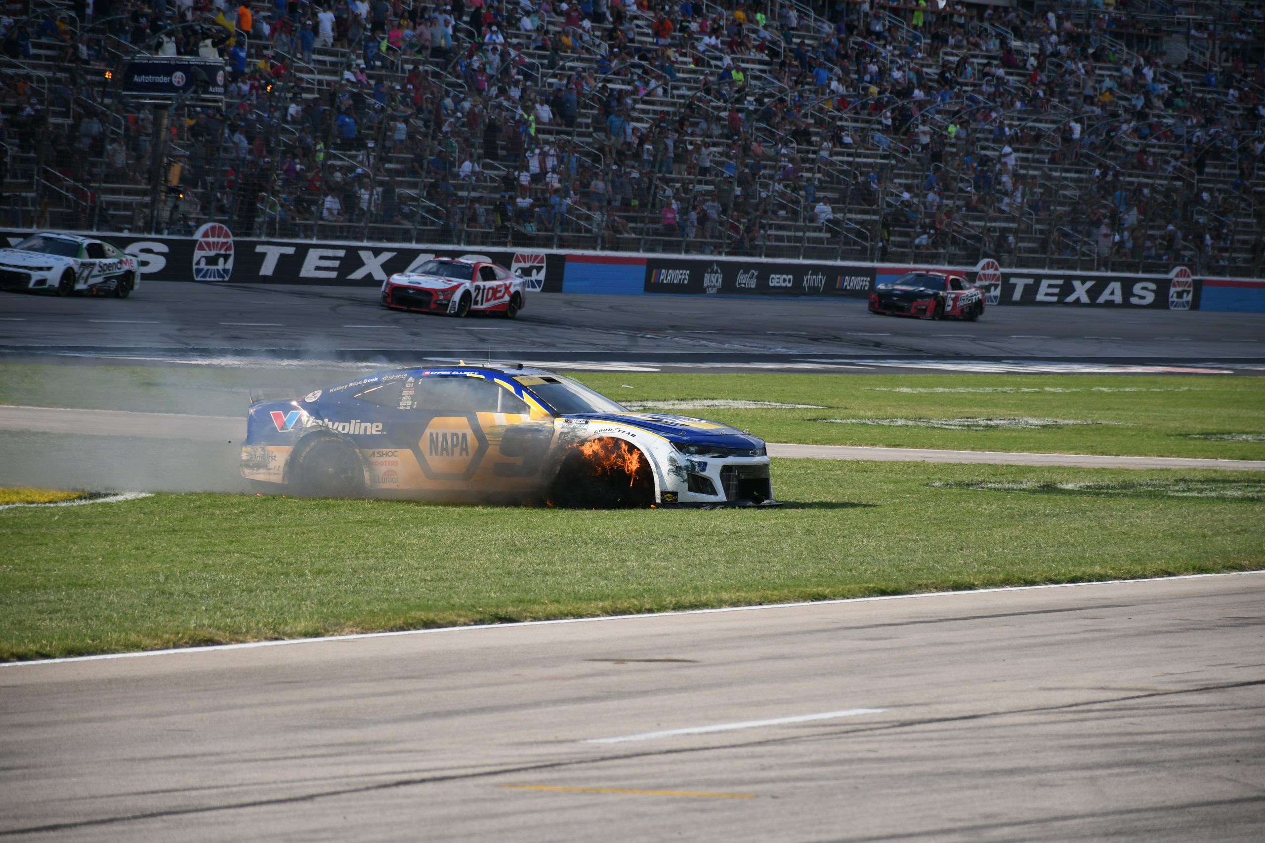 How can NASCAR improve upon the safety to not risk drivers like Chase Elliott at Texas? (Photo: John Arndt | r/NASCAR)