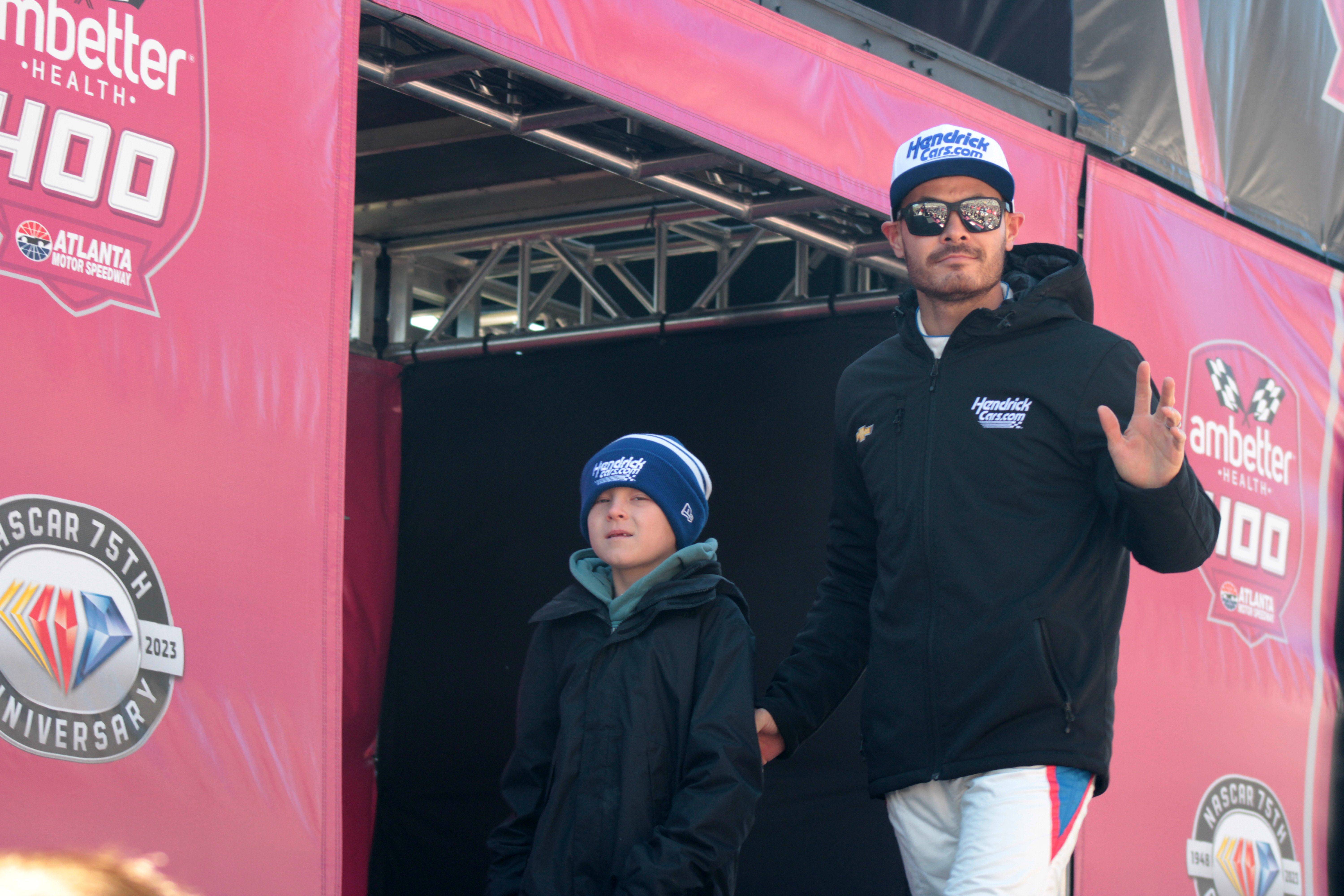 Larson cherishes time well spent with his son, Owen, wherever they go. (Photo: Trish McCormack | The Podium Finish)
