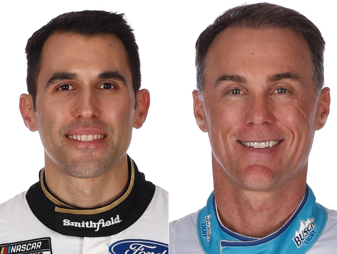 Aric Almirola and Kevin Harvick (Photo: Chris Graythen | Getty Images)