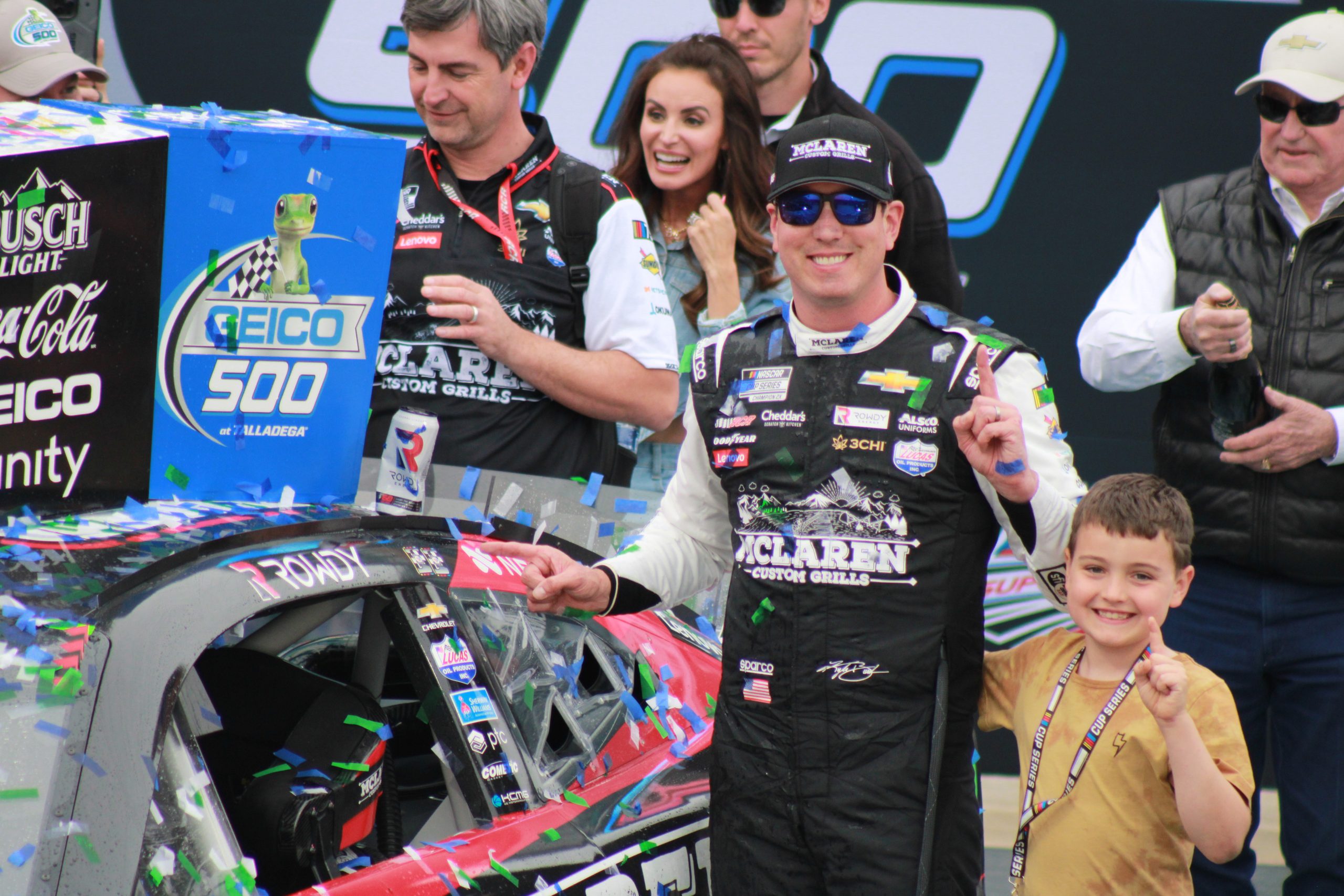 Kyle Busch came in hot like a McLaren's Custom Grille at Talladega. (Photo: Trish McCormack | The Podium Finish)