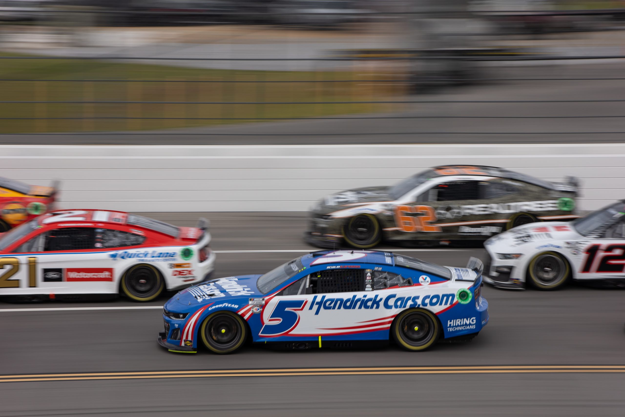 Larson was in the mix during Stages 1 and 3, biding his time before a Turn 2 crash on Lap 190 eliminated him from contention. (Photo: Riley Thompson | The Podium Finish)