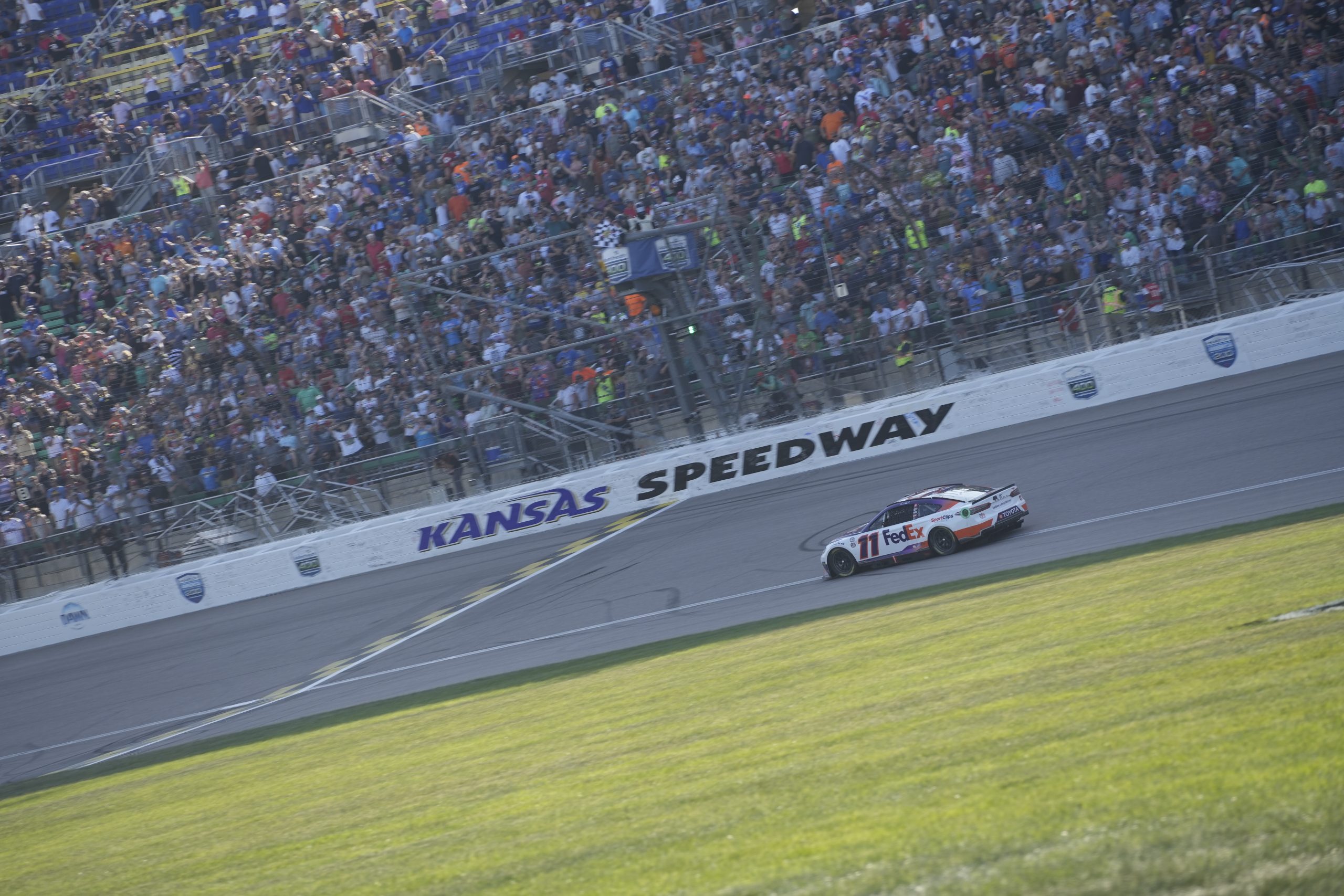It was a long road to get from there to here for Hamlin and Victory Lane at Kansas. (Photo: Christopher Vargas | The Podium Finish)