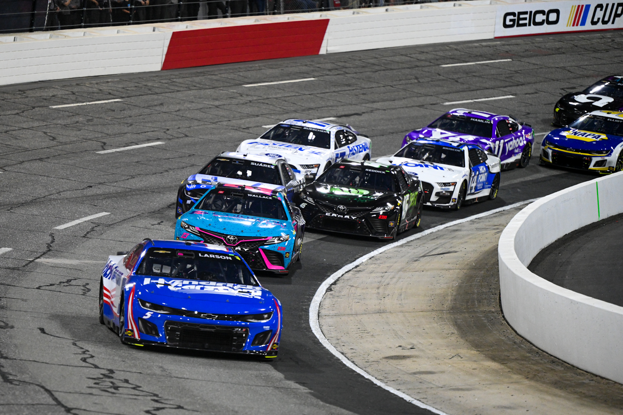 The Lap 111 restart was about as close as Larson's competitor were to making any challenge for the win. (Photo: Kevin Ritchie | The Podium Finish)