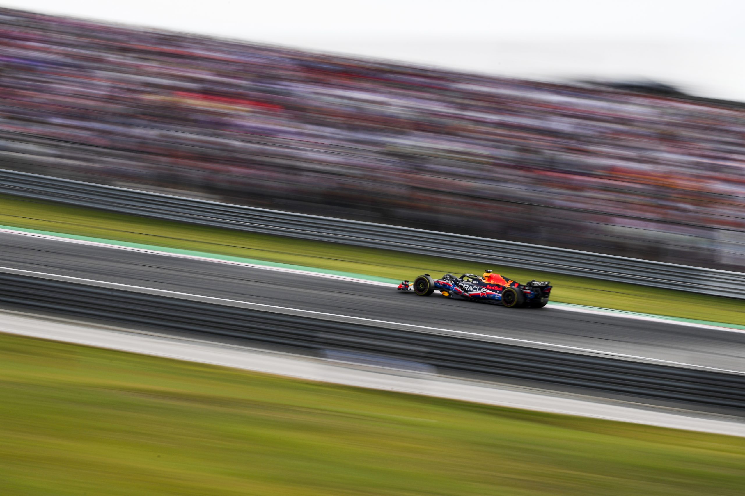 Max Verstappen of the Netherlands driving the (1) Oracle Red Bull Racing RB19 on track during the Sprint ahead of the F1 Grand Prix of United States at Circuit of The Americas on October 21, 2023 in Austin, Texas. (Photo by Rudy Carezzevoli/Getty Images)