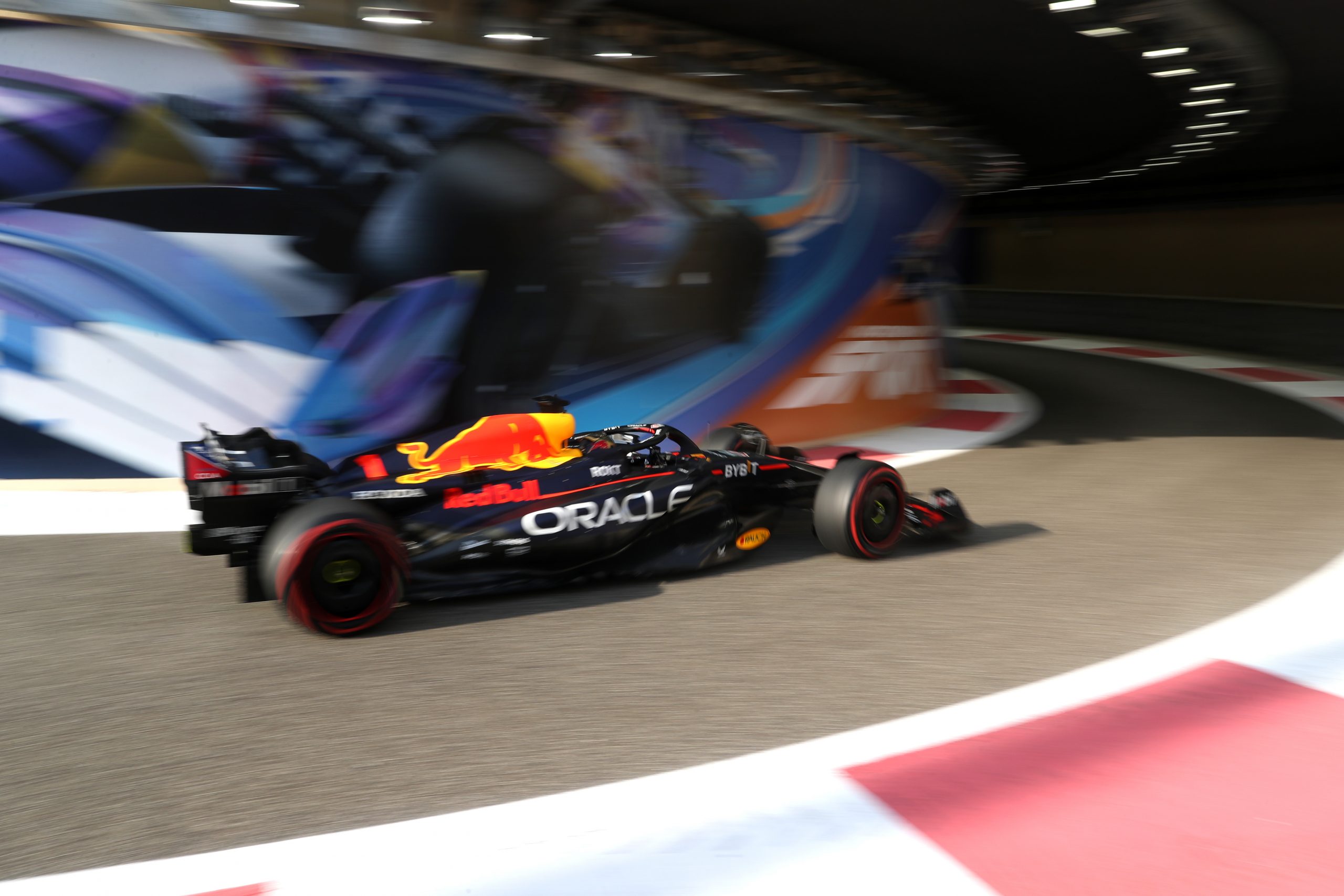 Pole position qualifier Max Verstappen of the Netherlands and Oracle Red Bull Racing celebrates in parc ferme during qualifying ahead of the F1 Grand Prix of Abu Dhabi at Yas Marina Circuit on November 25, 2023 in Abu Dhabi, United Arab Emirates. (Photo by Mark Thompson/Getty Images) 