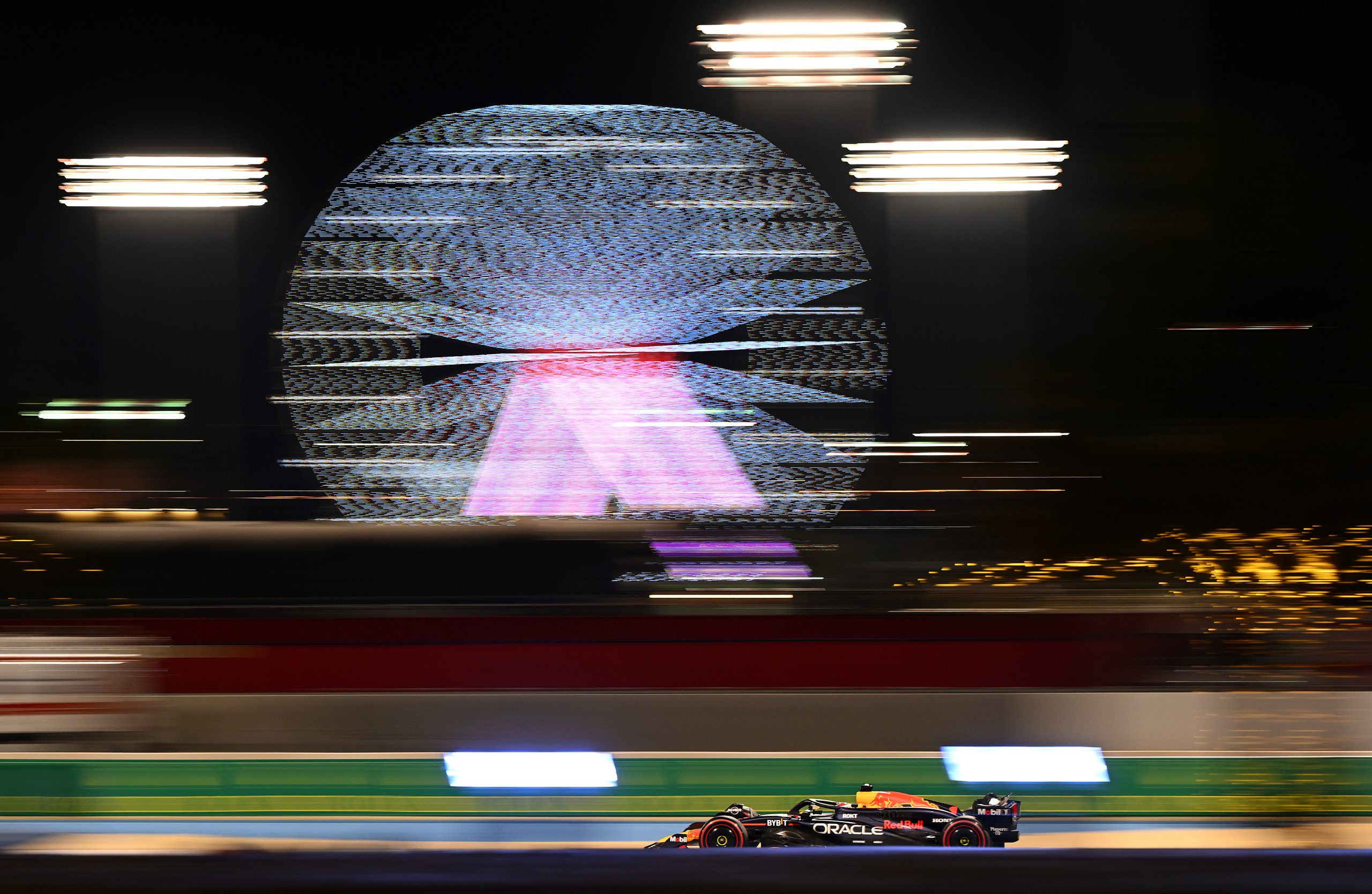 Max Verstappen of the Netherlands driving the (1) Oracle Red Bull Racing RB20 on track during qualifying ahead of the F1 Grand Prix of Bahrain at Bahrain International Circuit on March 01, 2024 in Bahrain, Bahrain. (Photo by Clive Mason/Getty Images)