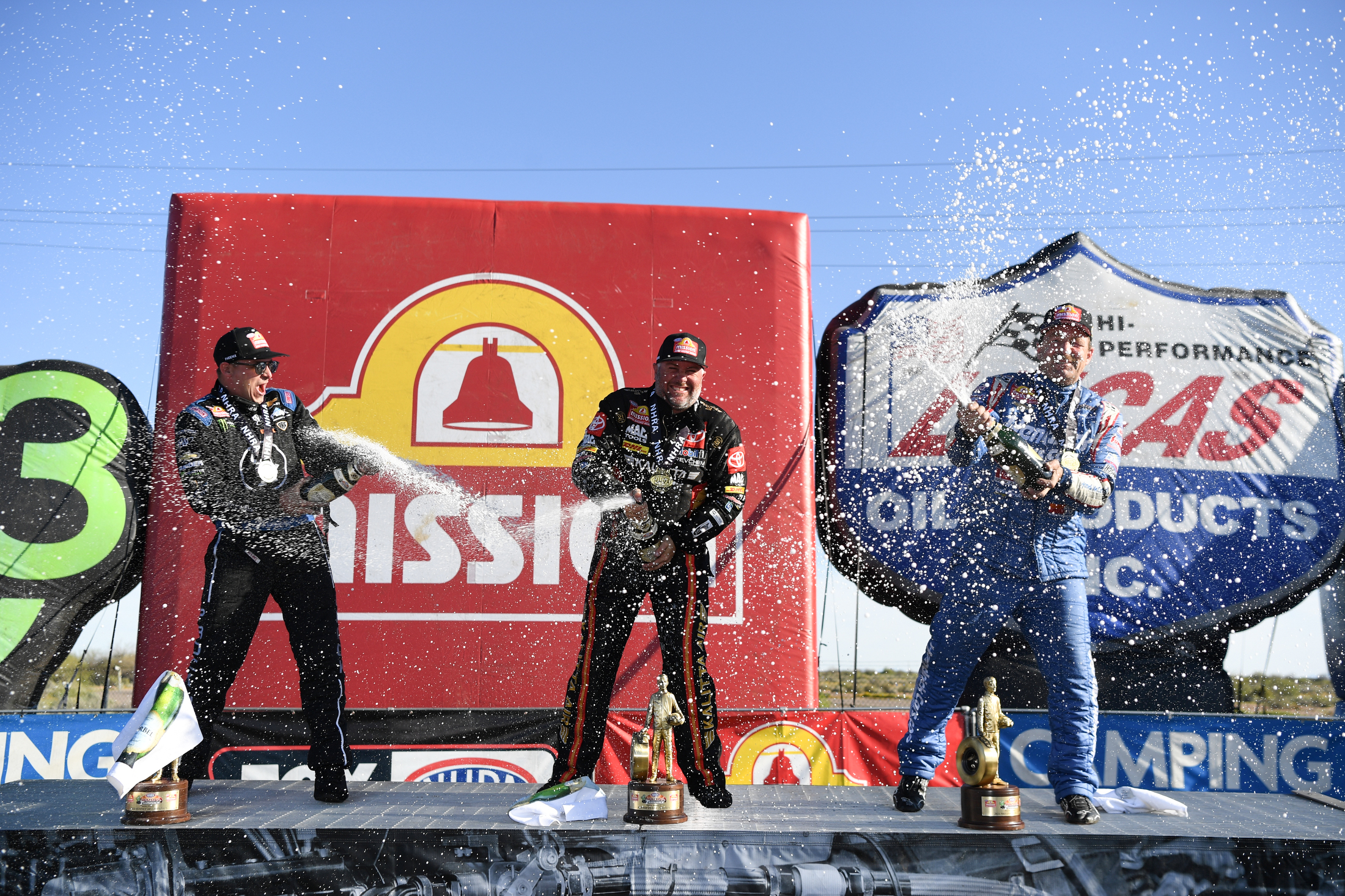 Greg Anderson joined Austin Prock (funny car) and Shawn Langdon (Top Fuel) as Arizona Nationals winners.