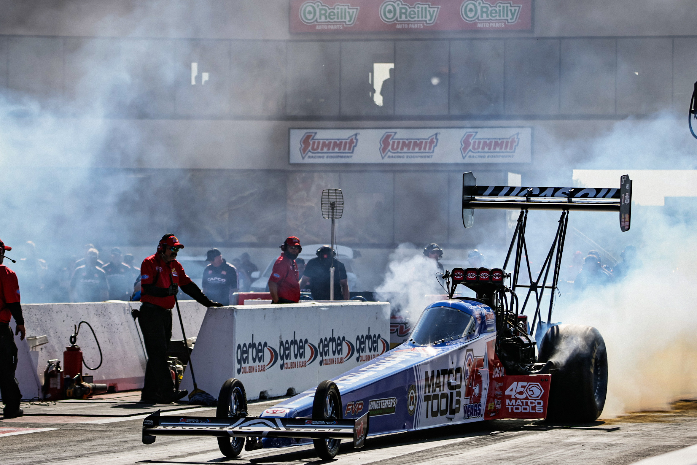 Antron Brown won the Top Fuel class at the Route 66 Nationals on Sunday.