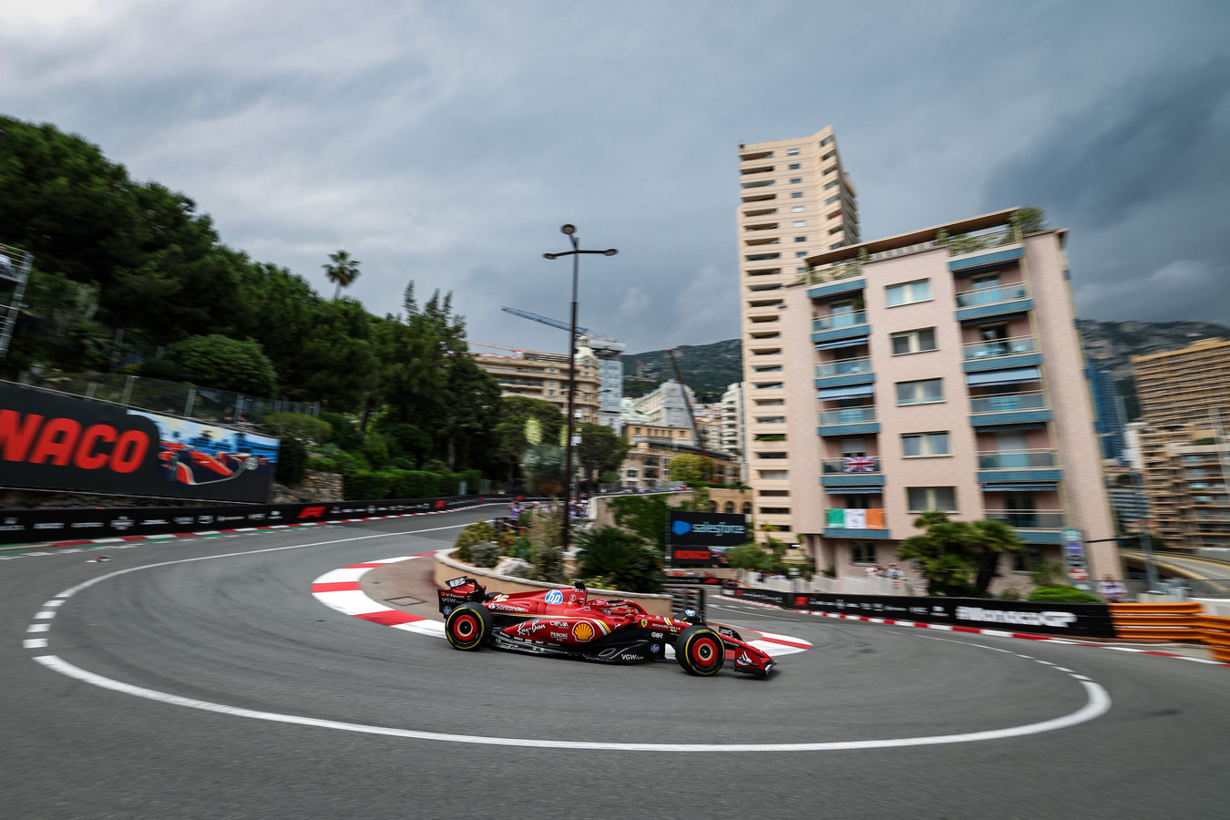 Charles Leclerc (16) on the streets of Monte Carlo in his Scuderia Ferrari SF-23 ahead of the 2024 Formula 1 Monaco Grand Prix (Source: Scuderia Ferrari)