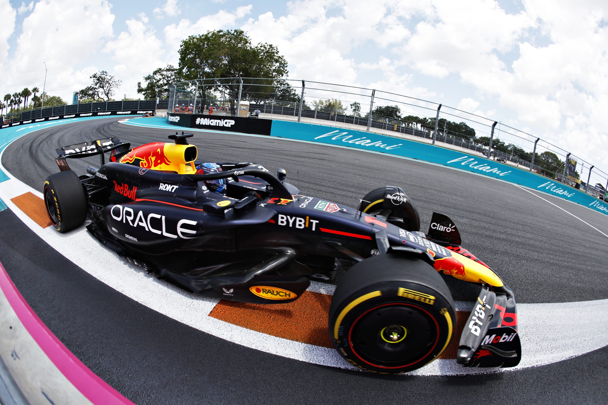 Max Verstappen of the Netherlands driving the (1) Oracle Red Bull Racing RB20 on track during the Sprint ahead of the F1 Grand Prix of Miami at Miami International Autodrome on May 04, 2024 in Miami, Florida. (Photo by Chris Graythen/Getty Images)