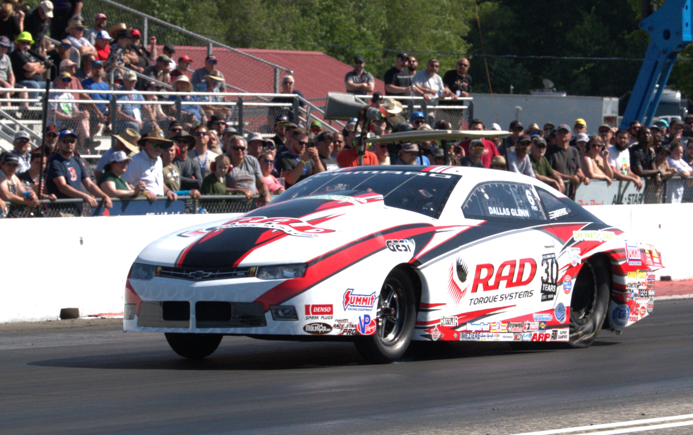 Dallas Glenn and the RAD Torque Systems Chevy launch at New England Dragway