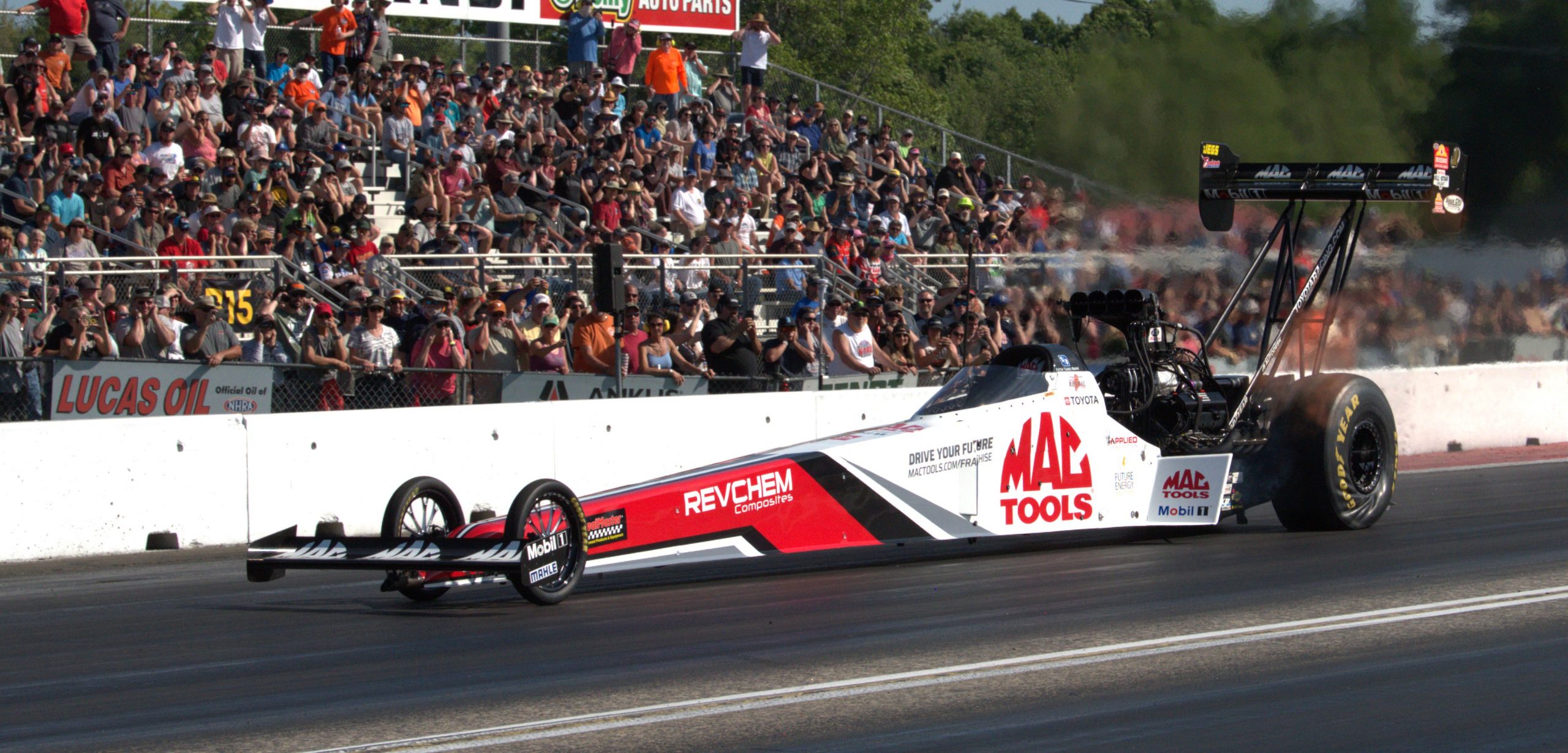 Doug Kalitta claimed the top spot in Top Fuel qualifying at the New England Nationals.