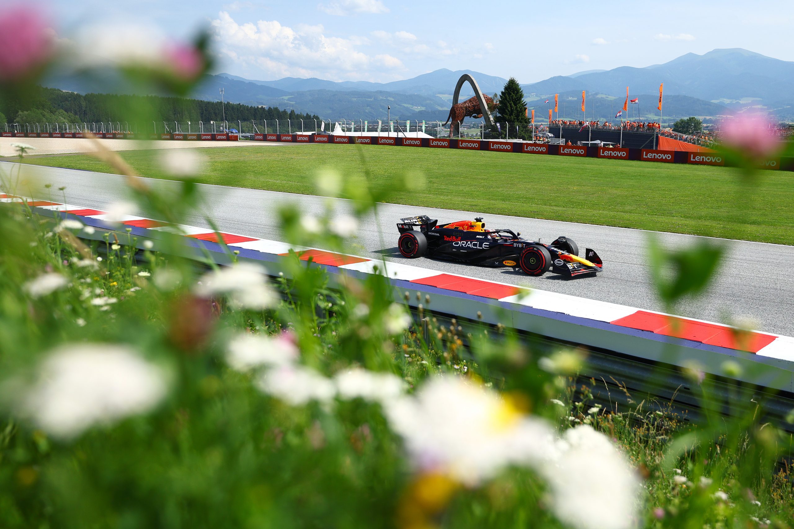 Max Verstappen of the Netherlands driving the (1) Oracle Red Bull Racing RB20 on track during qualifying ahead of the F1 Grand Prix of Austria at Red Bull Ring on June 29, 2024 in Spielberg, Austria. (Photo by Clive Rose/Getty Images)