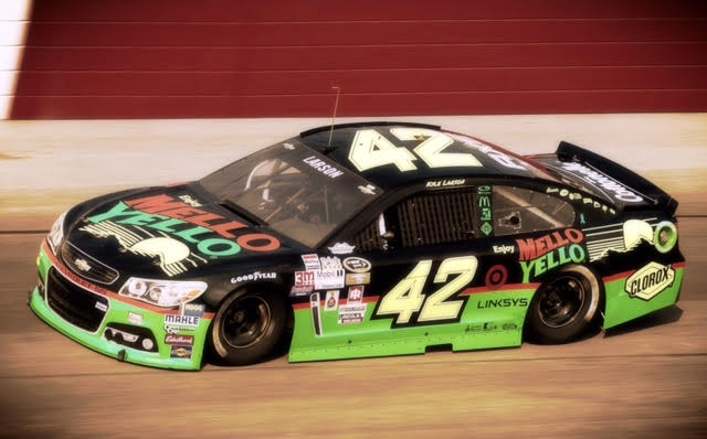 Kyle Petty, er, Kyle Larson takes the No. 42 machine for a nice lap!